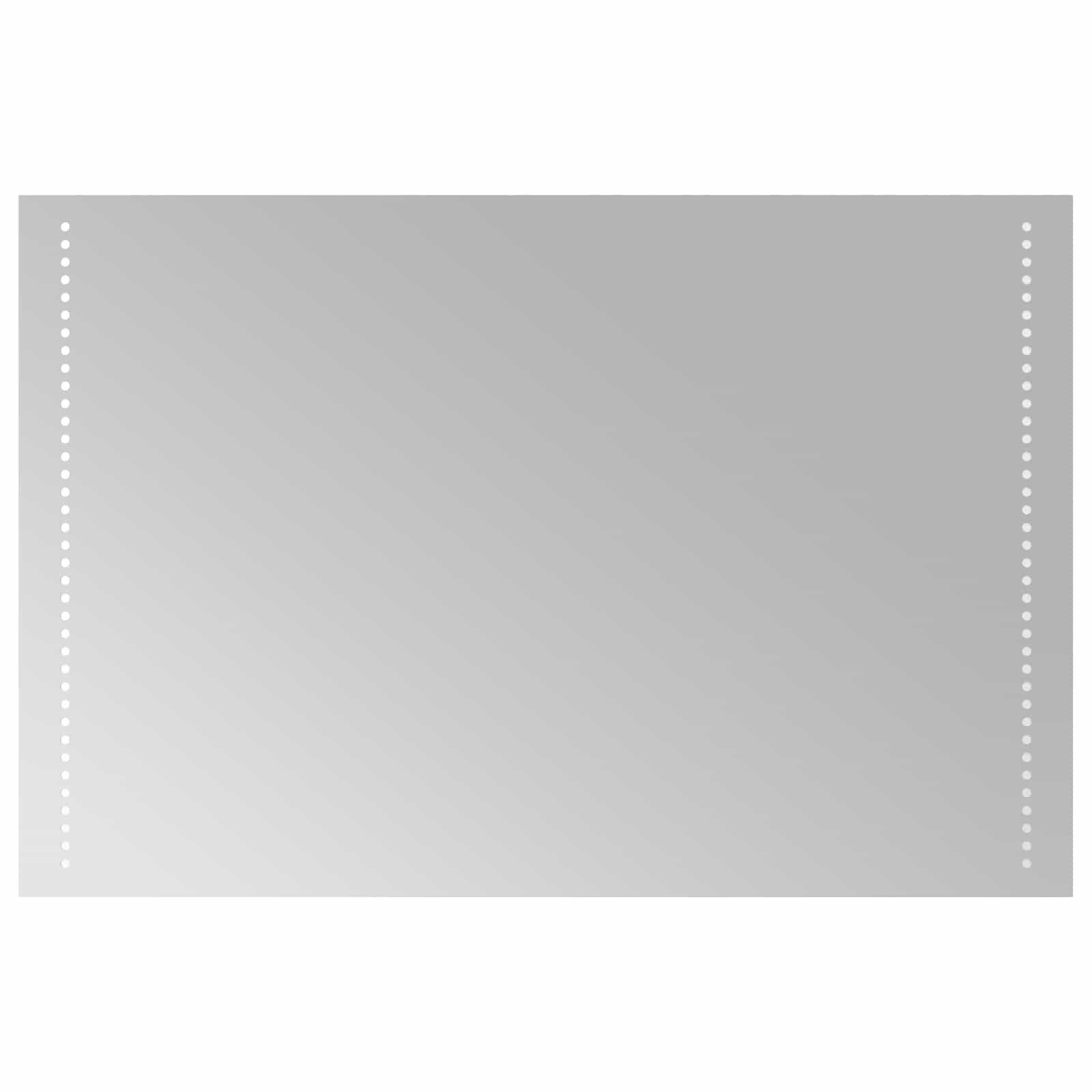 vidaXL Spiegel LED-Badezimmerspiegel Transparent 90 x 60 cm Gehärtetes Glas (1-St)