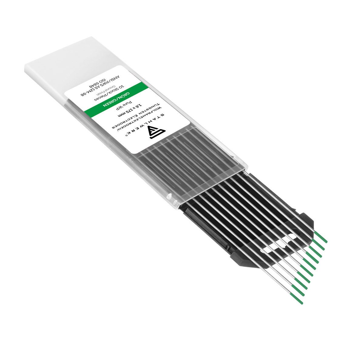 STAHLWERK Stabelektroden WIG Wolfram Schweißelektroden 1,6 x 175 mm, (Packung), Universalelektrode für nahezu alle Anwendungen bis 160 A.