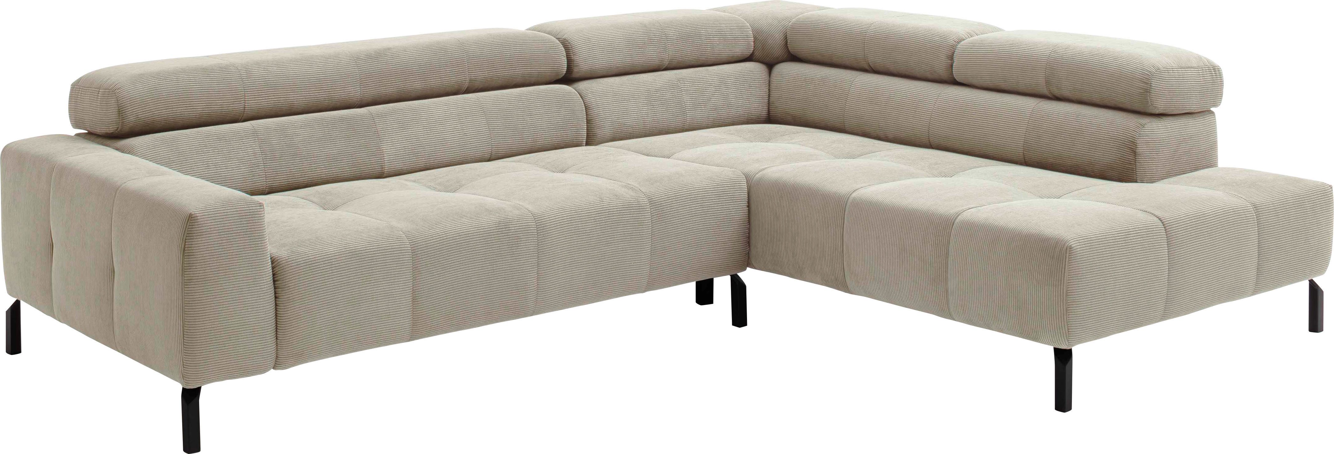 Places of Style Ecksofa "Claya, L-Form, incl. Kopfteilverstellung, Breite 2 günstig online kaufen