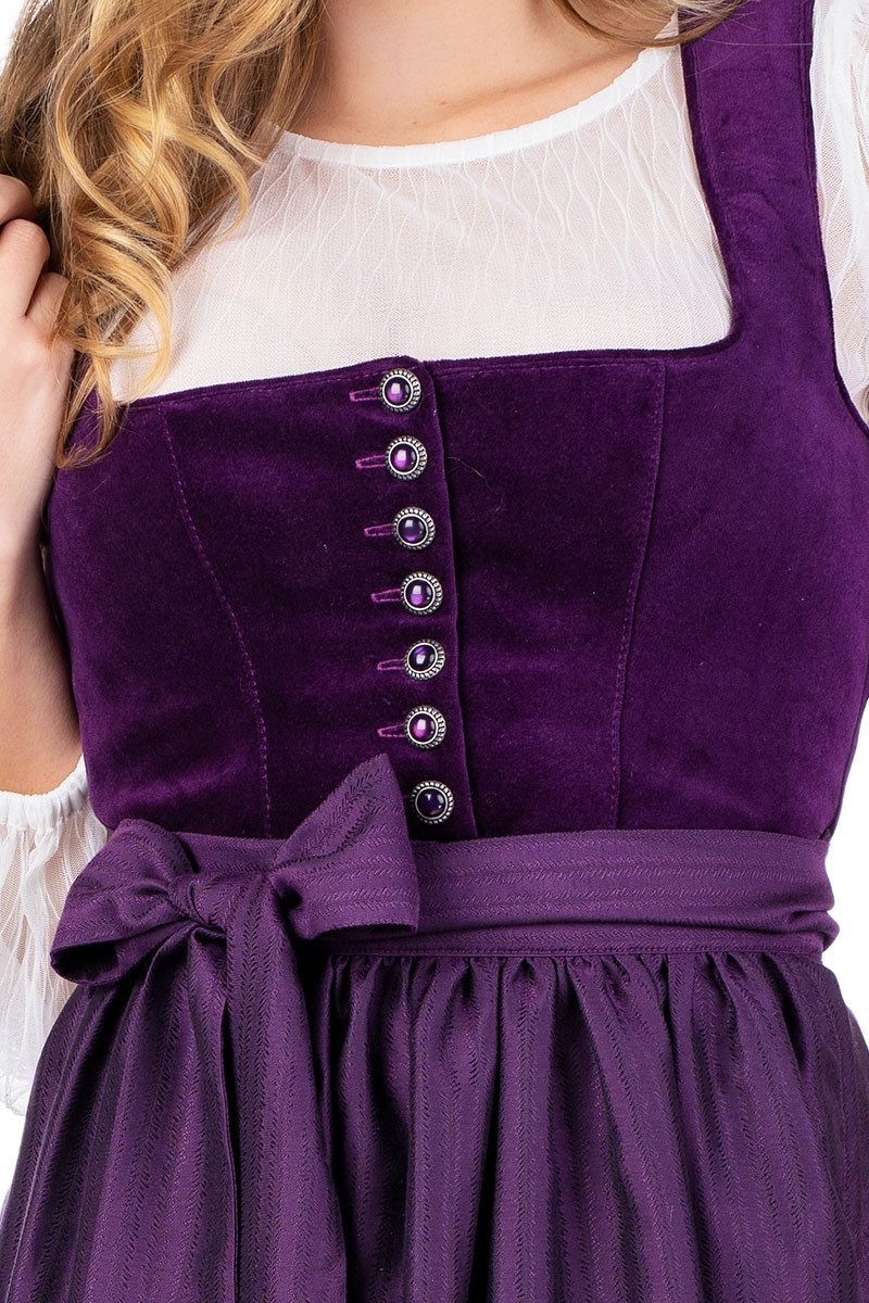 MarJo Dirndl Samt Dirndl 2tlg. - NUSSDORF - brombeer