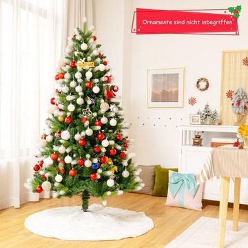 COSTWAY Künstlicher Weihnachtsbaum, mit 850 PVC-Zweigen, klappbarer Ständer