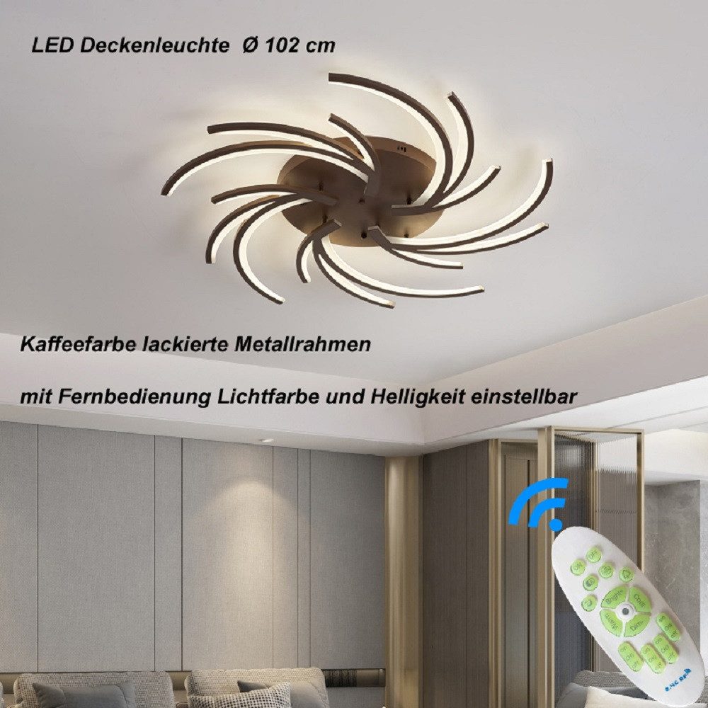Eurotondisplay LED Deckenleuchte LED Deckenleuchte 2042 Fernbedienung Licht günstig online kaufen