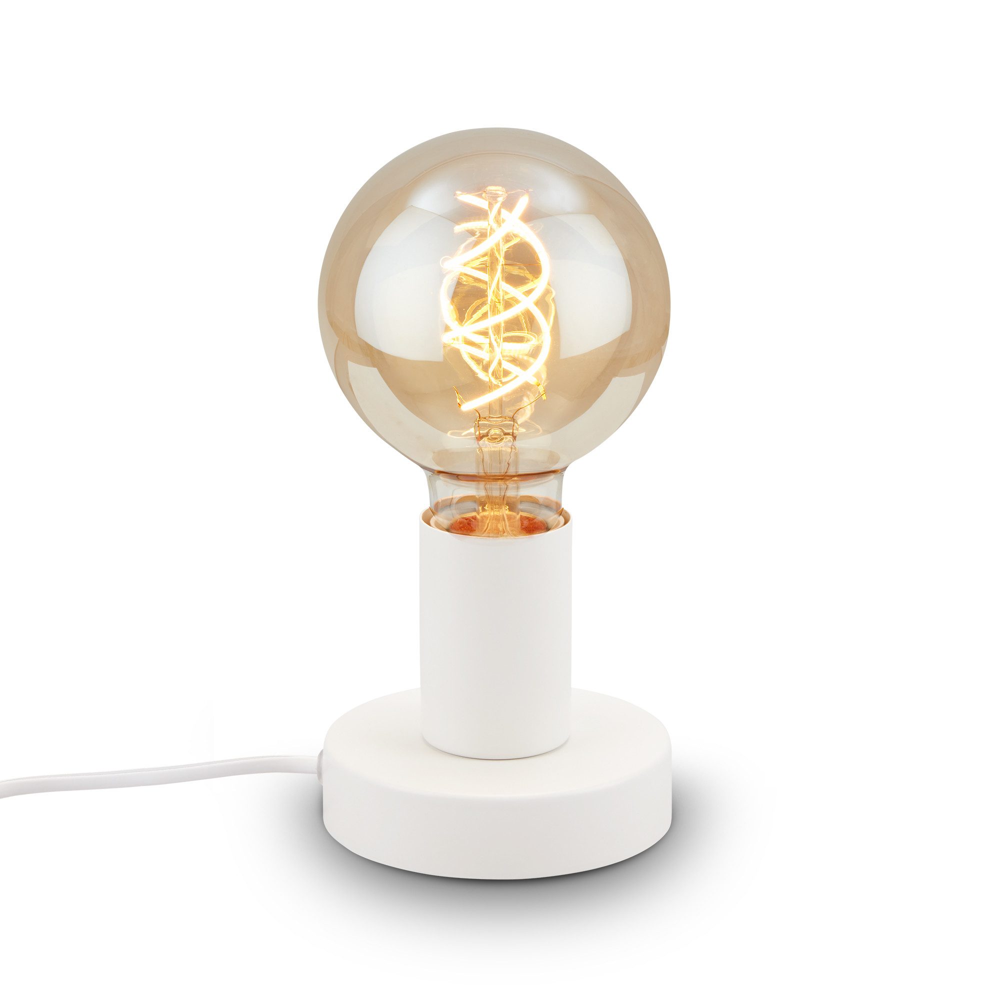 Briloner Leuchten Tischleuchte Tischlampe Holzoptik Schlafzimmer Büro Flur, günstig online kaufen