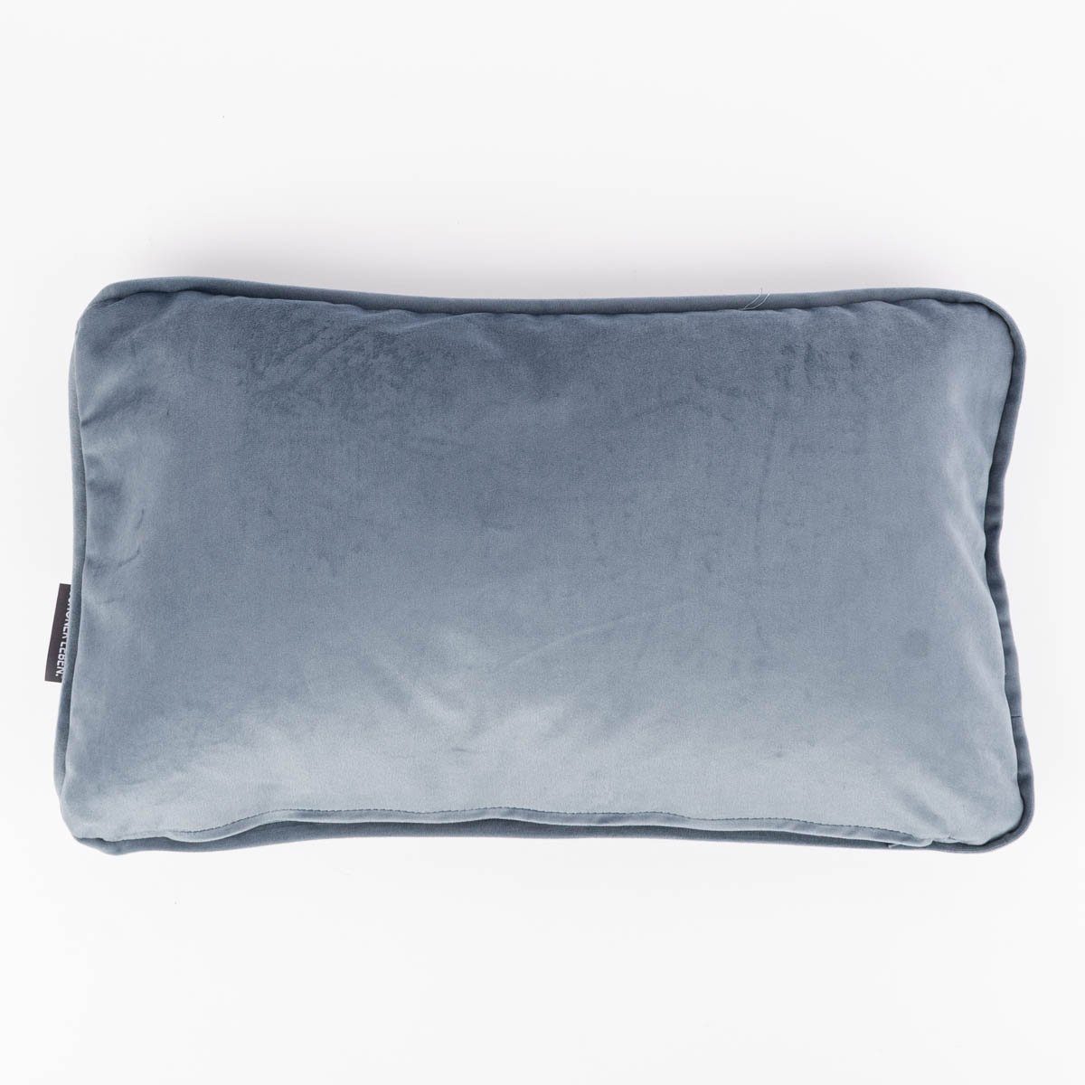 SCHÖNER LEBEN. Dekokissen Samtkissen LeVelvet mit Keder und Federfüllung sky blau div. Größen