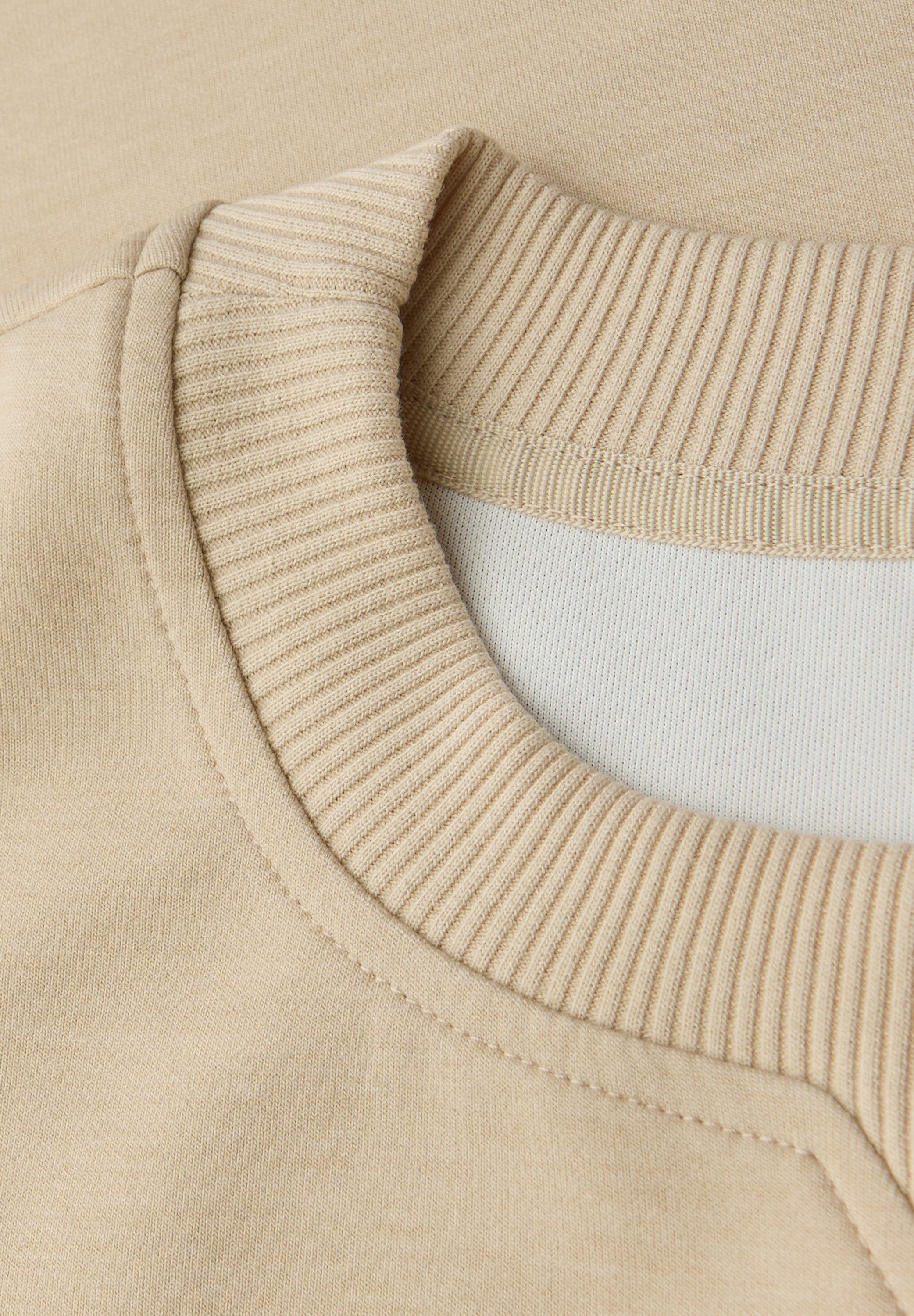 STREET ONE Sweater Rundhals mit Ripp-Detail