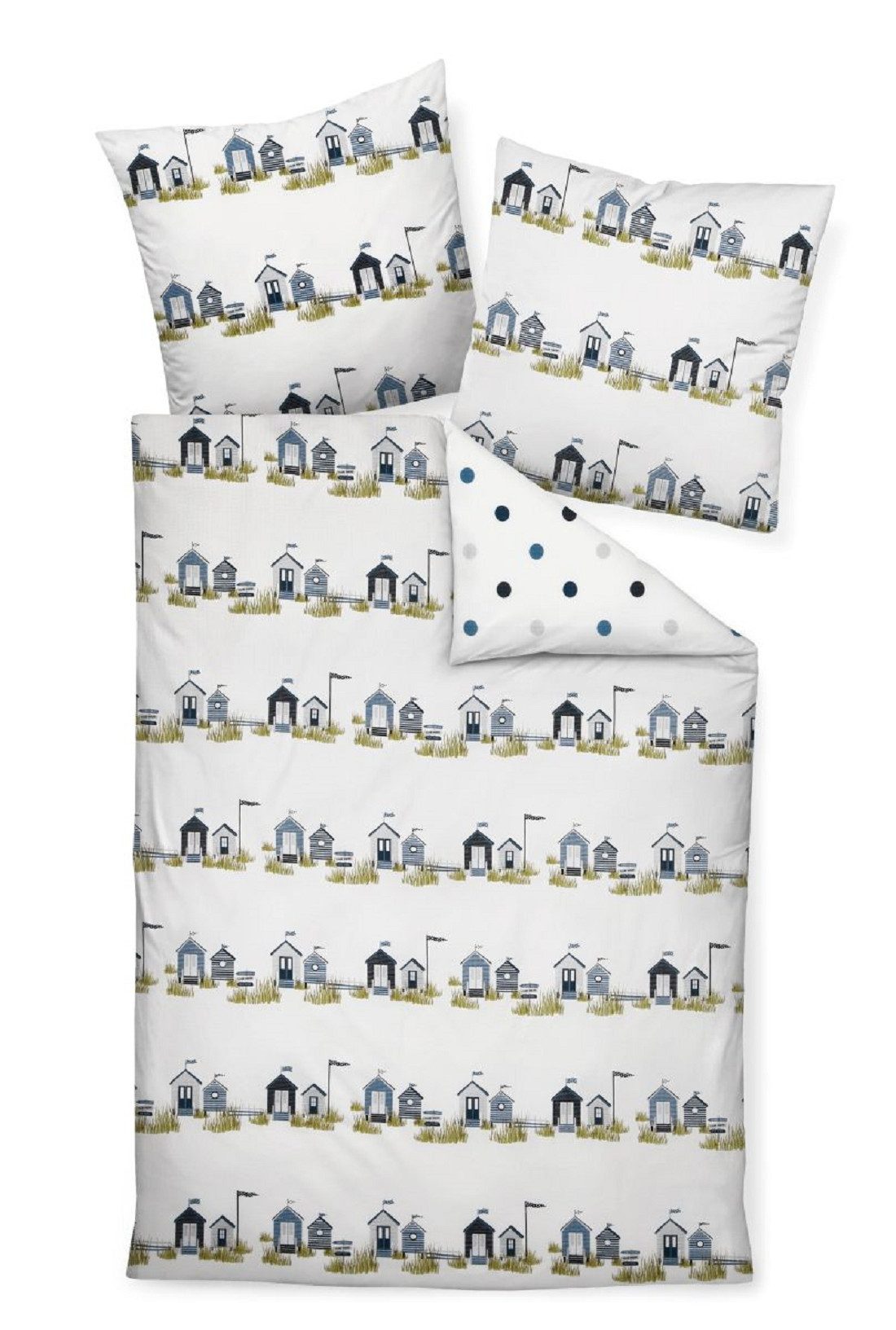 Janine Bettwäsche mako satin 135x200 maritime günstig online kaufen