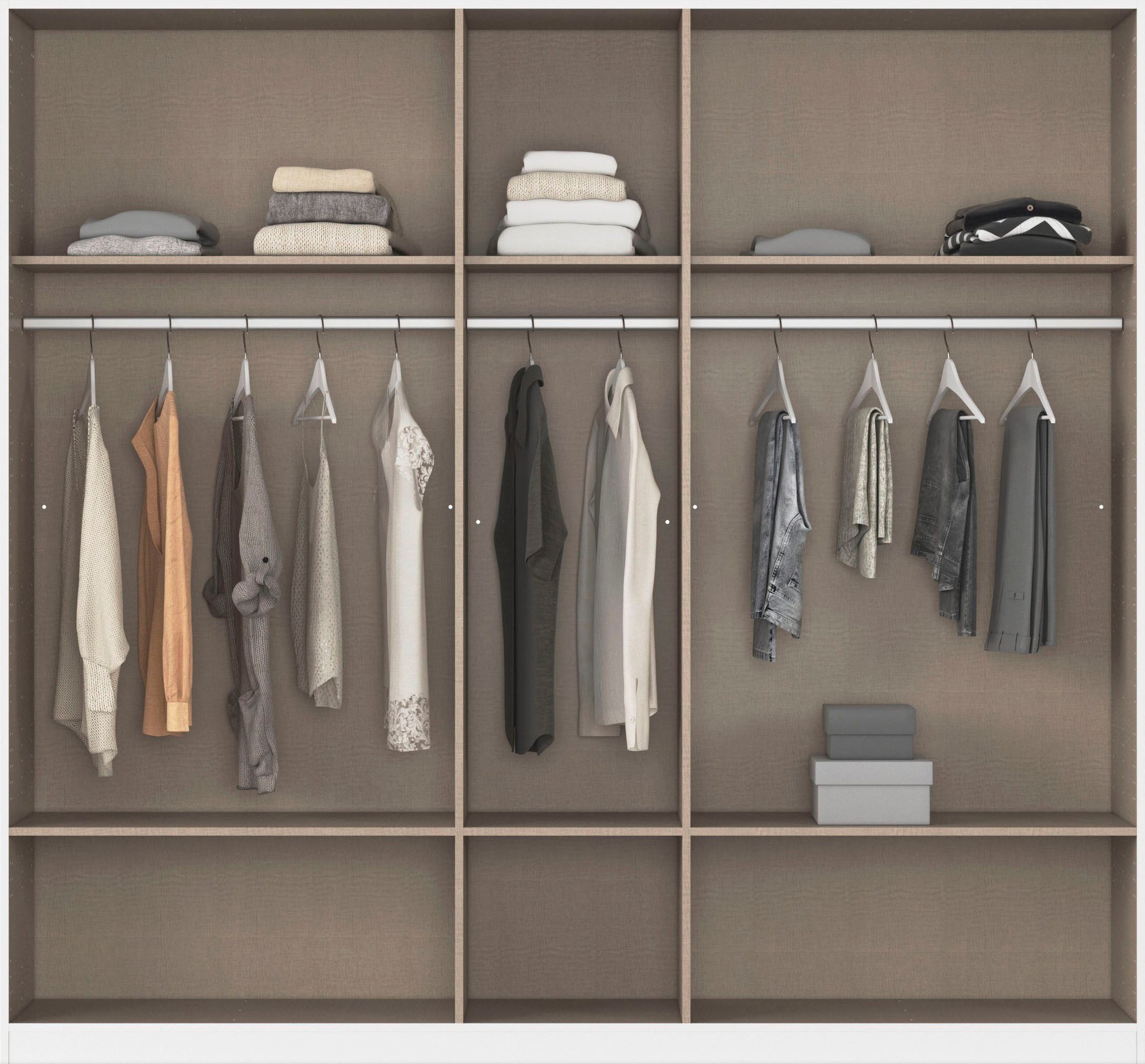 rauch Kleiderschrank Schrank Garderobenschrank Mehrzweckschrank Schlafzimmer HERSBRUCK (3 verschiedene Ausstattungen BASIC/CLASSIC/PREMIUM (inkl. SOFT-CLOSE) mi – Bild 5 von 5