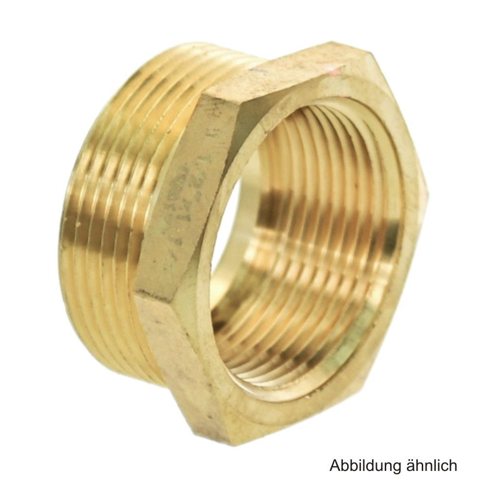 OEG GmbH Wasserrohr Rotguss Reduzierstück, breite Ausführung, 1" AG x 3/4" IG