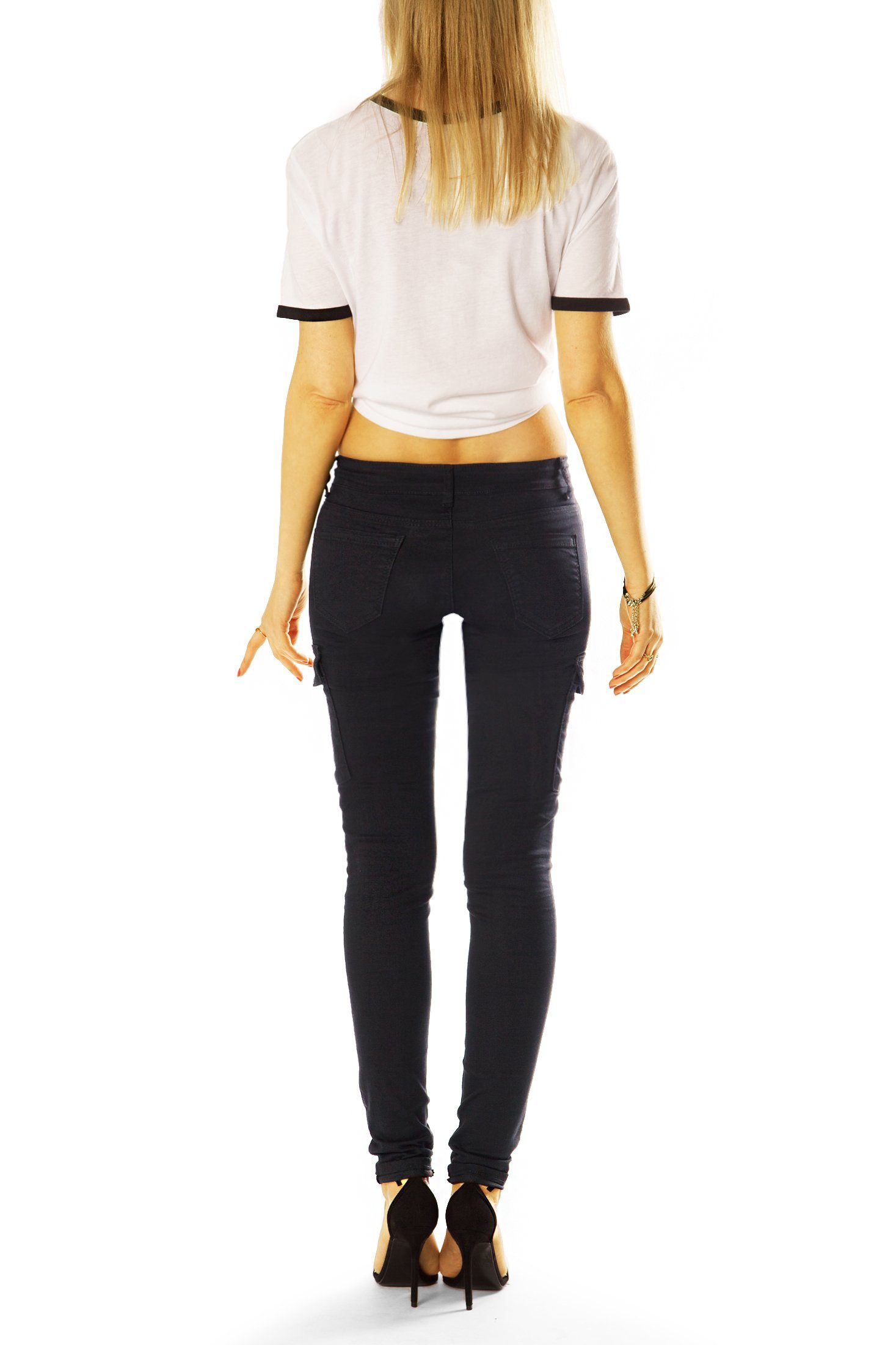 be styled Cargojeans Cargo Hosen Slimfit low waist Hose stretch fit - Damen - j36l-1 mit Stretch-Anteil