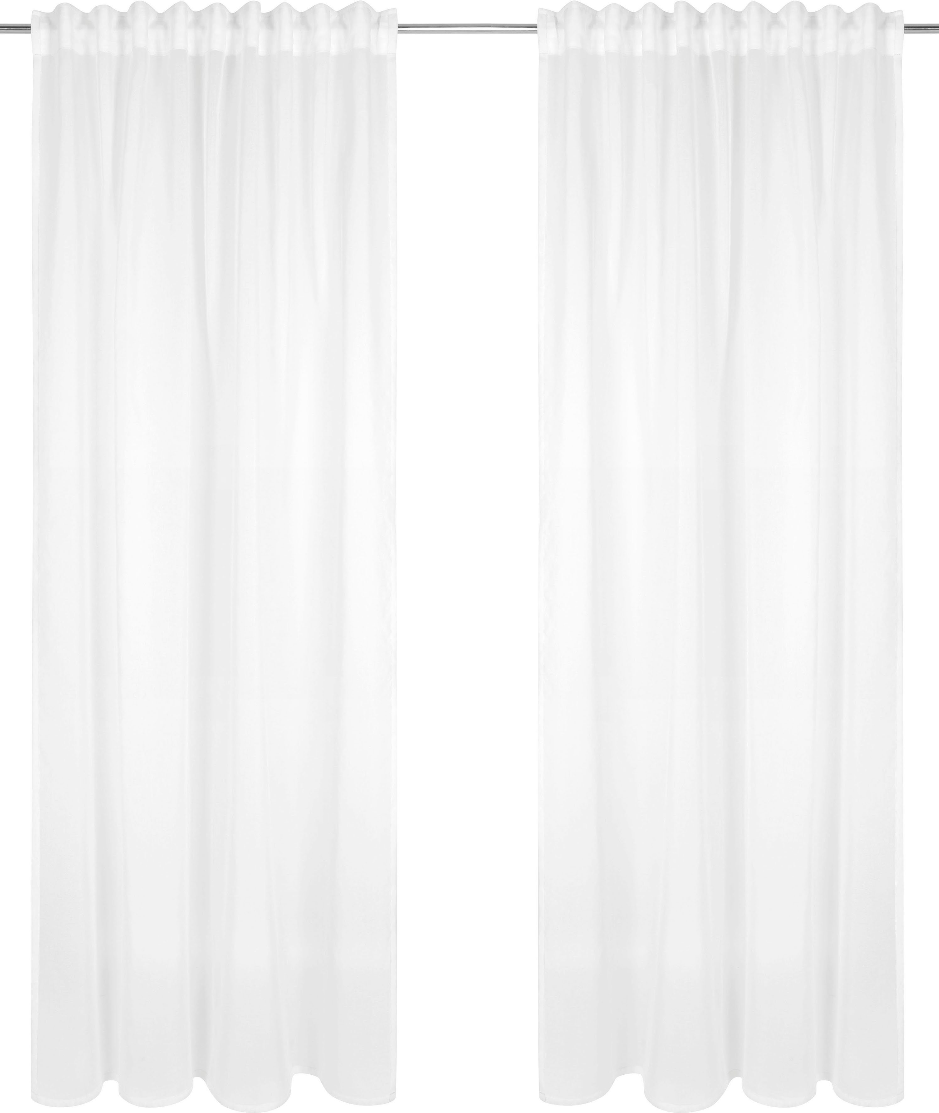 Gardine Dolly, my home, Multifunktionsband (1 St), transparent, Polyester, transparent, glatt, gewebt weiß | Fertiggardinen