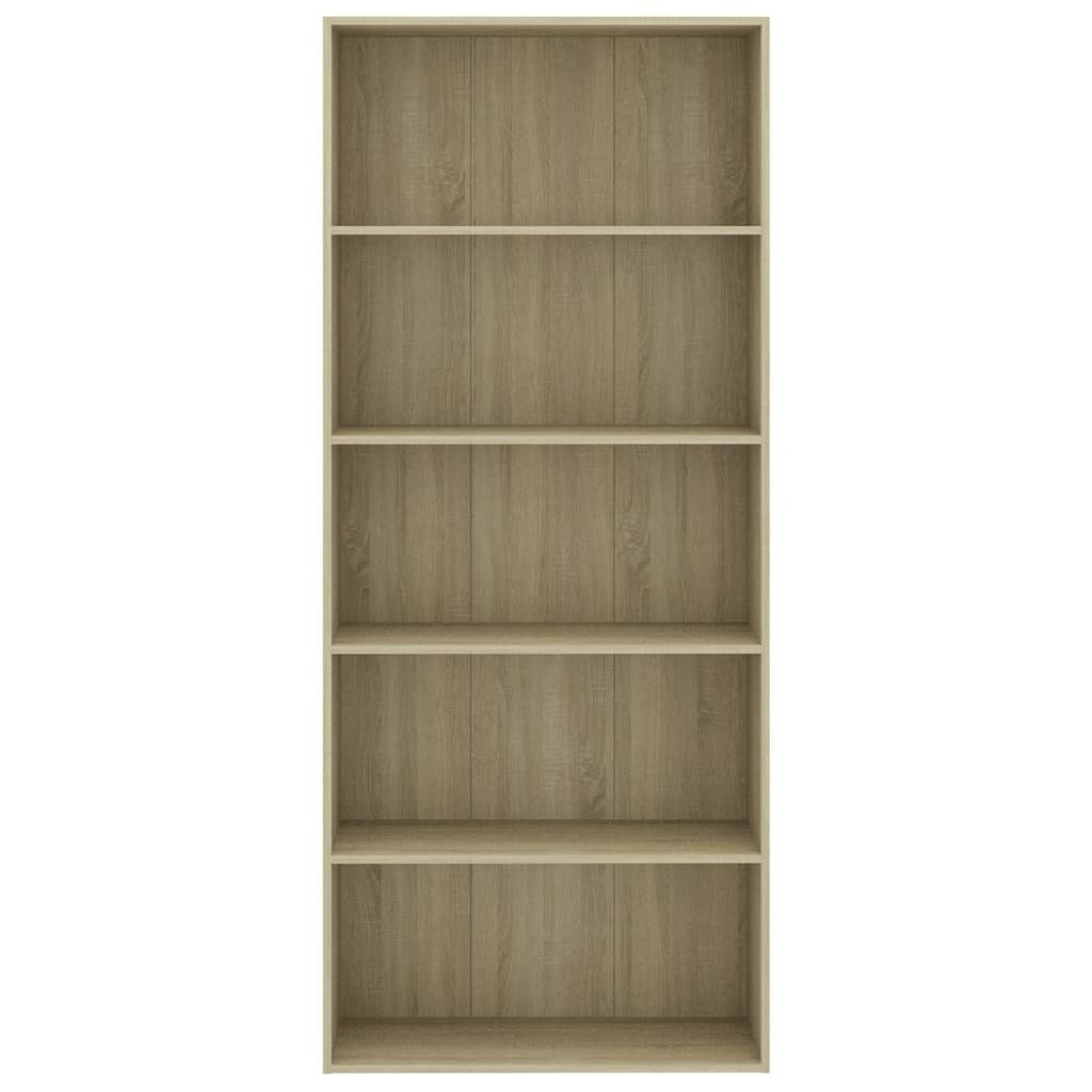 Fächer furnicato Bücherregal Holzwerkstoff Sonoma-Eiche 5 80x30x189 cm