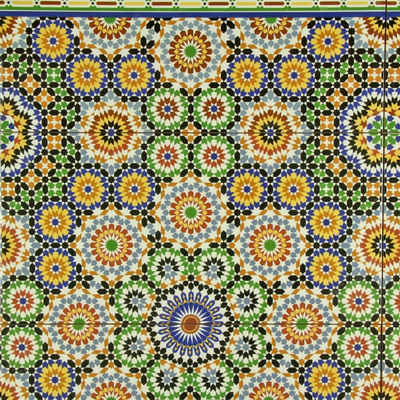 Casa Moro Wandfliese Orientalische Fliese Temara 50x25 cm 1qm Wandfliesen bunt, marokkanische Fliesen für Küche Bad Fliesenspiegel, mit Mosaik Endlos Muster