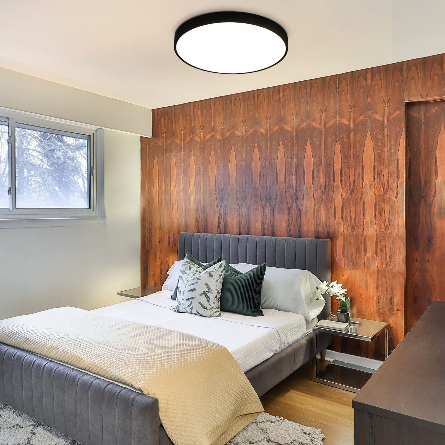 ZMH LED Deckenleuchte Wohnzimmer Modern Schwarz/Weiß günstig online kaufen