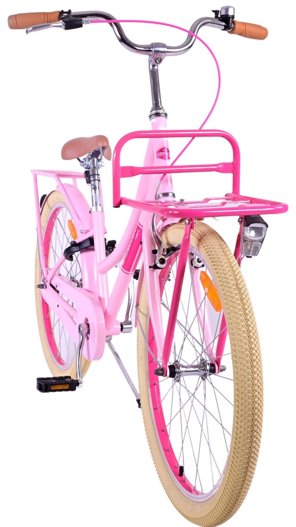 TPFSports Kinderfahrrad Volare Excellent 24 Zoll mit Rücktritt + Handbremse, 1 Gang, (Mädchen Fahrrad - Rutschfeste Sicherheitsgriffe), Kinder Fahrrad 24 Zoll mit Ständer Laufrad Mädchen Kinderrad