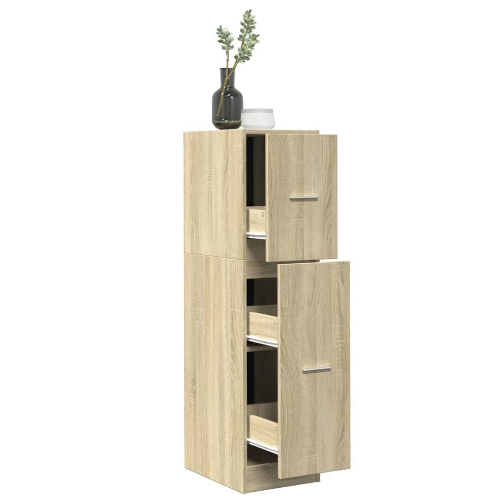vidaXL Apothekerschrank 30 x 41 x 118 cm Apothekerschrank Sonoma Eiche 30x41x118 cm Spanplatte