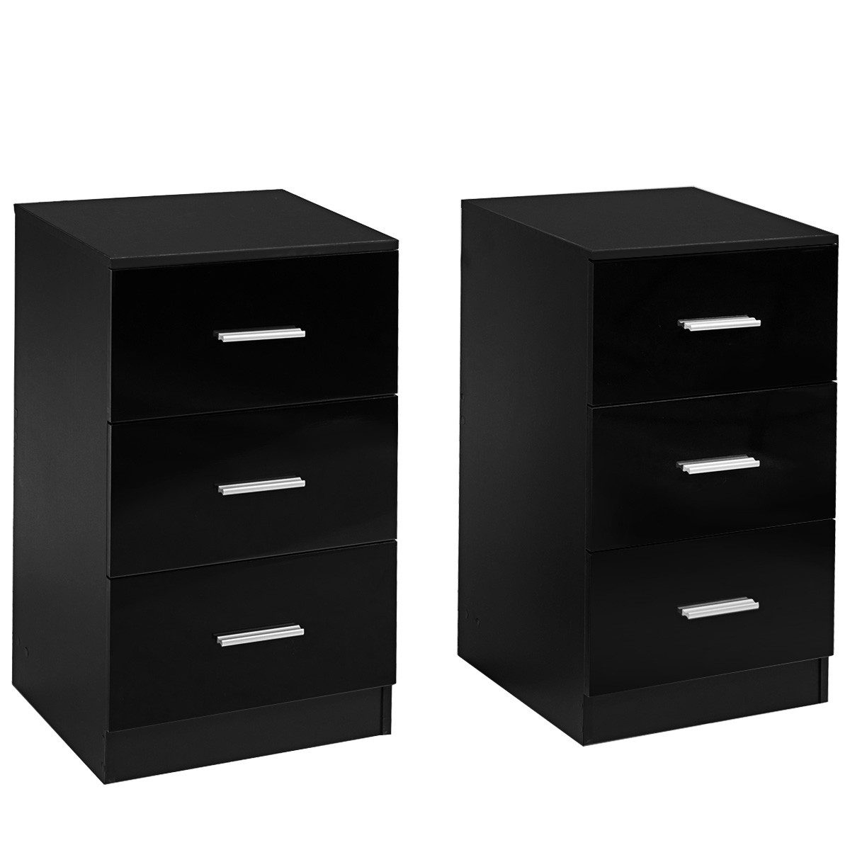 COSTWAY Nachttisch (2-St), mit 3 Schubladen, Büroschrank Beistelltisch 37x3 günstig online kaufen