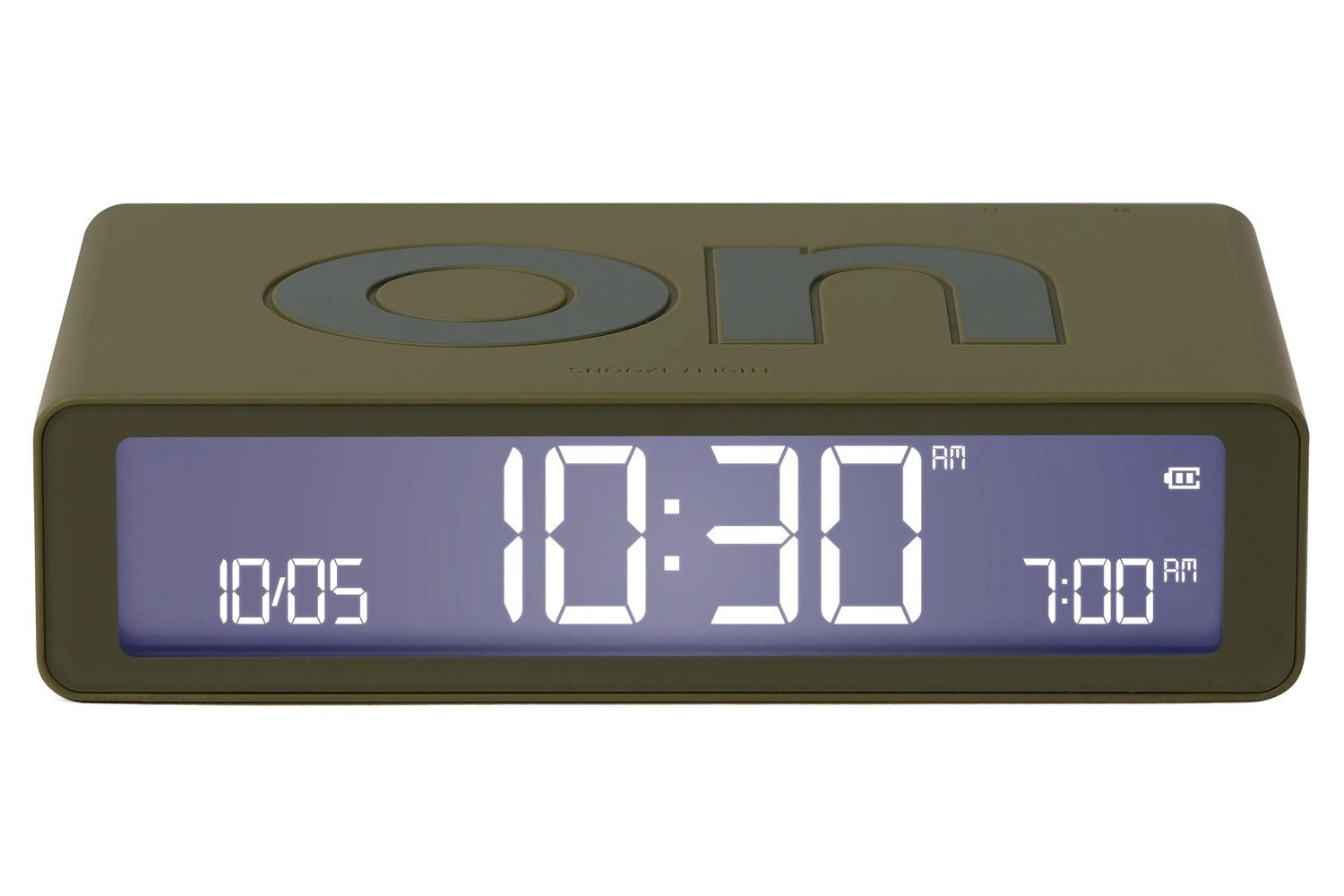 Lexon Quarzwecker Digital-Flip Classic Khaki