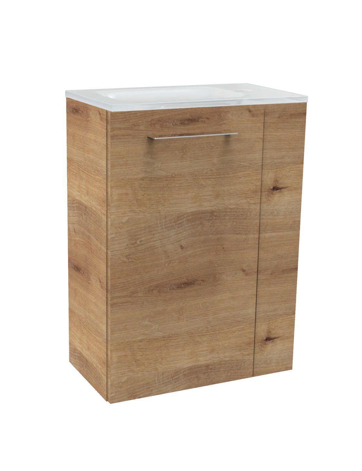 Waschbeckenunterschrank Set SBC - Ast-Eiche links - 45 x 62 x 25
