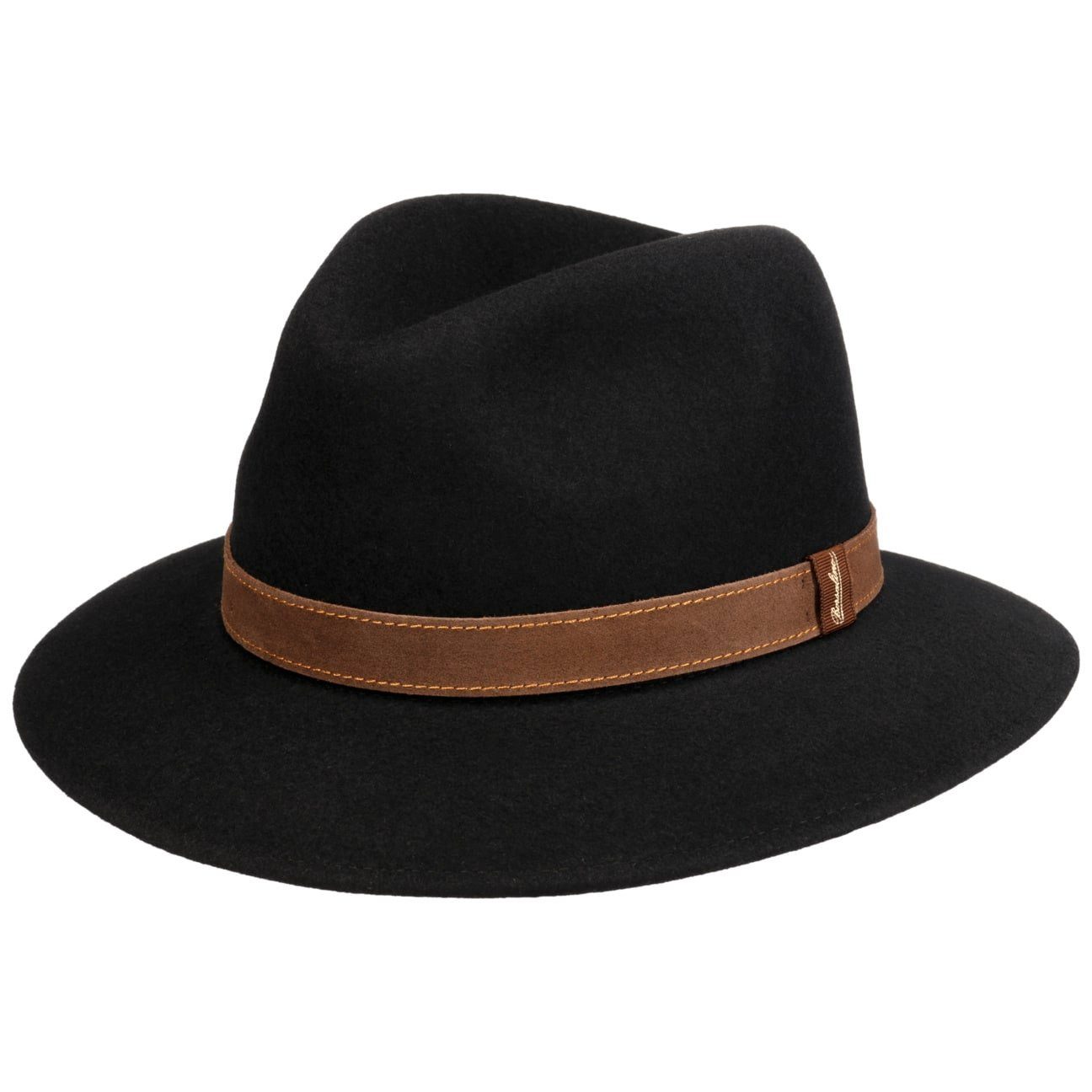 Borsalino Filzhut (1-St) Traveller mit Lederband, Made in Italy