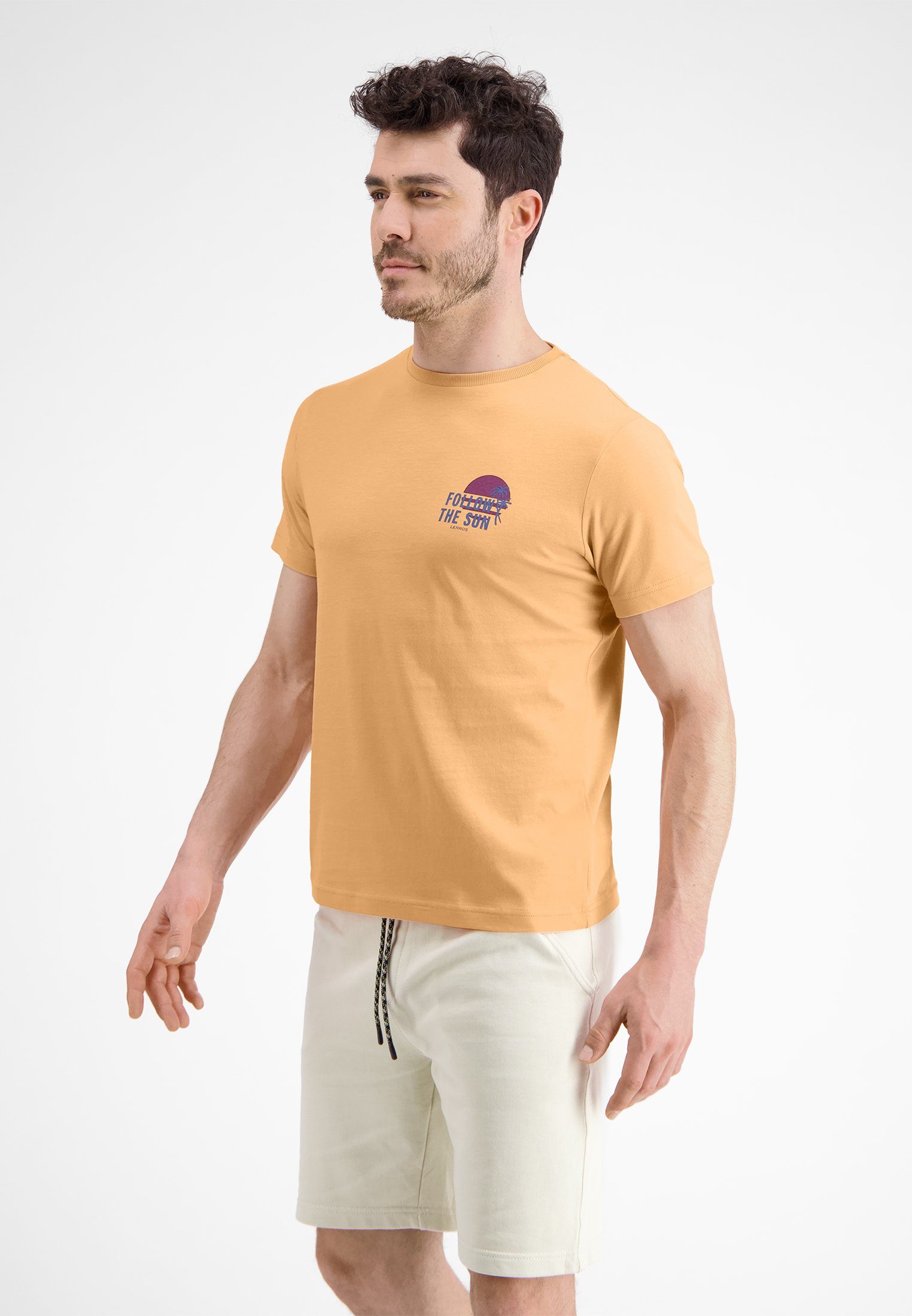 the *Follow PEACH Brustprint LERROS GENTLE T-Shirt mit T-Shirt LERROS sun*