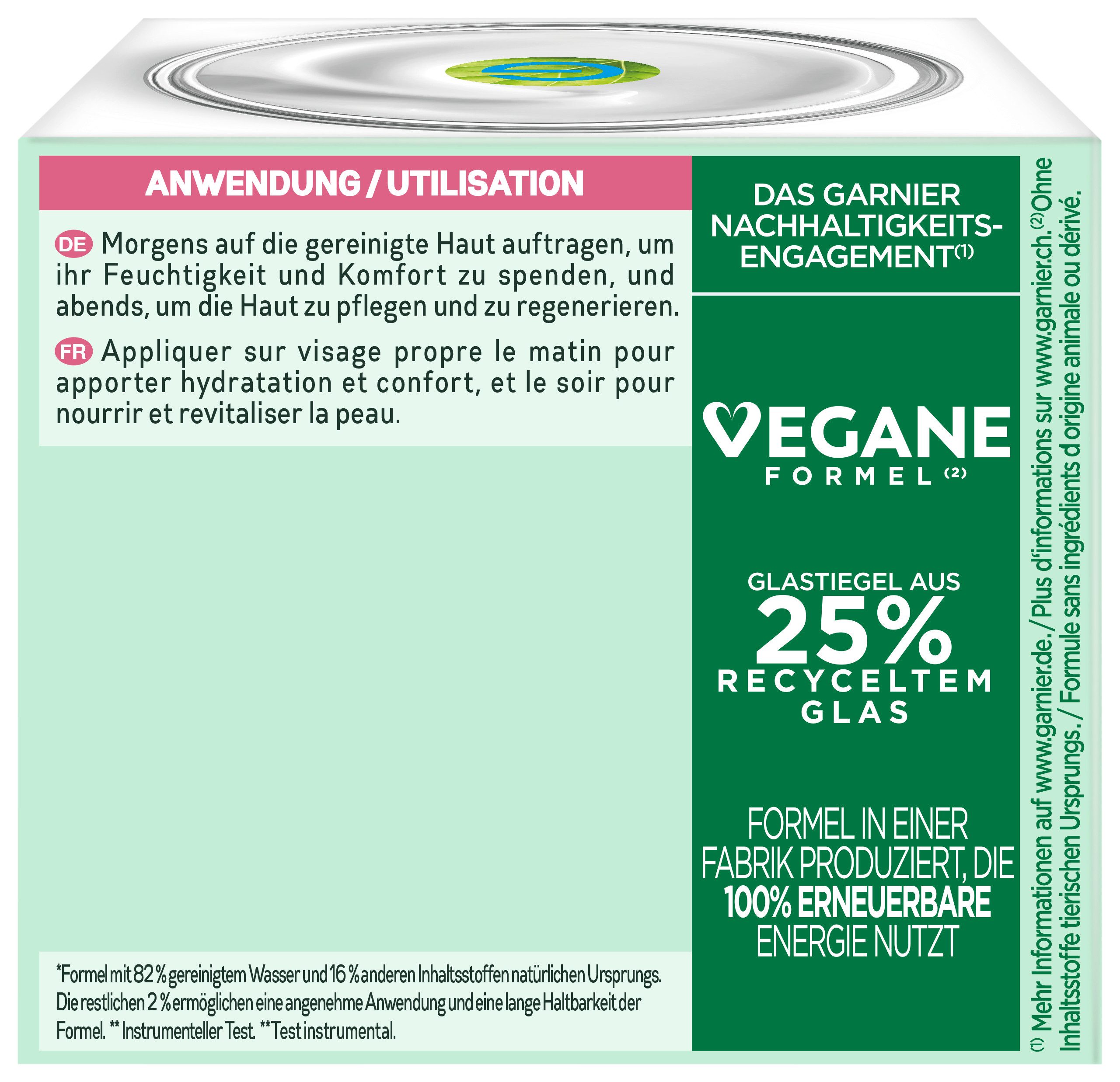 GARNIER Gesichtsgel Garnier Hyaluron Aloe Reichhaltige Tagescreme, feuchtigkeitsspendend, leicht, beruhigt, 48h Wirkung
