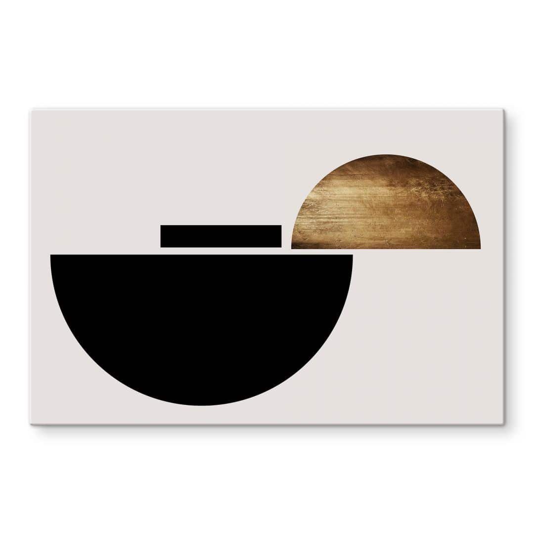 K&L Wall Art Spritzschutz Glas Küchenrückwand Gold abstrakt Feng Shui Deko