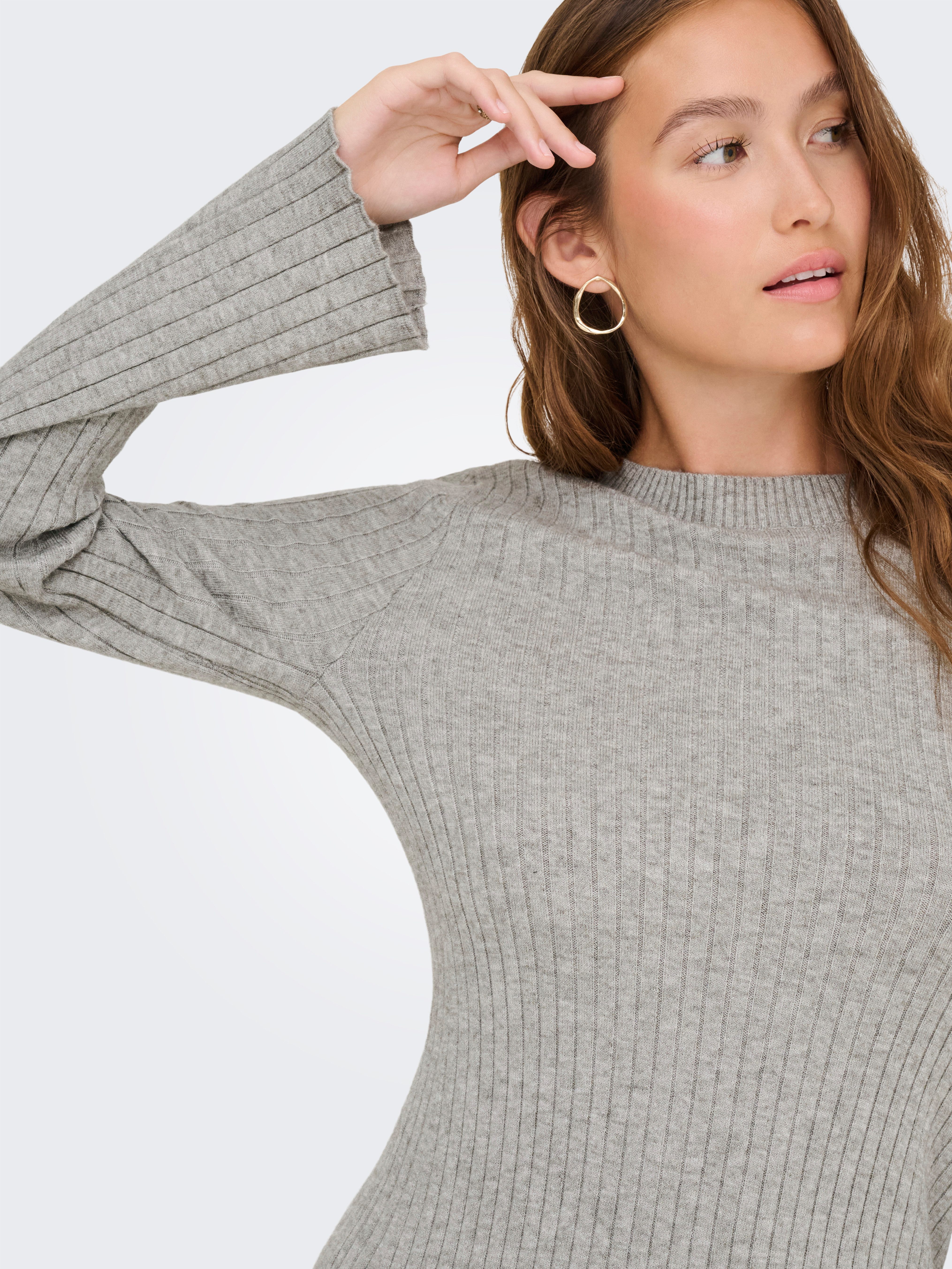 ONLY Minikleid ONLMICHELLA LS O-NECK DRESS KNT Sommerkleid