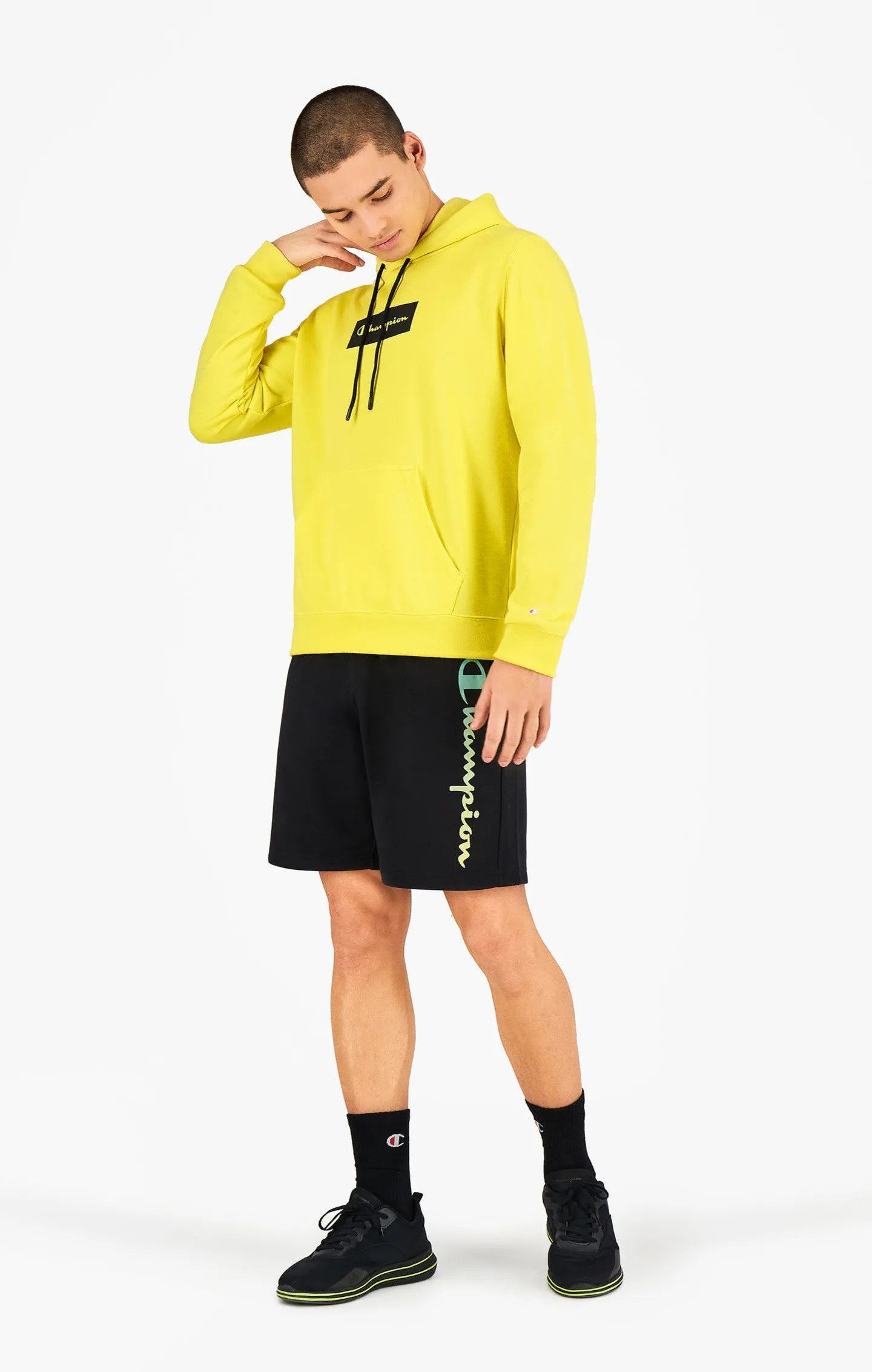 Champion Kapuzenpullover (Hoodie) Pastelfarben gelb Herren