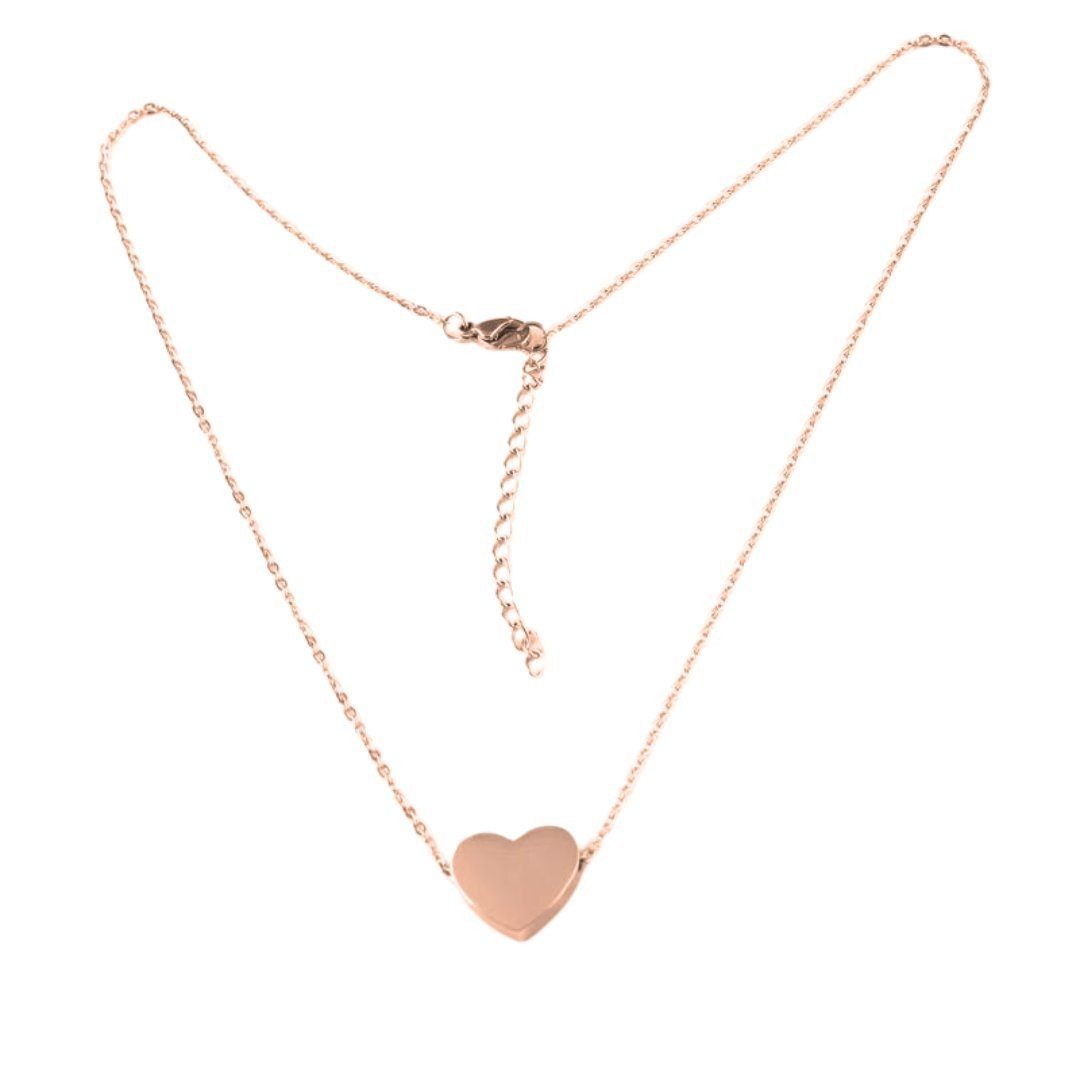 GOLDKLEIN Edelstahlkette Edelstahl Schmuck Herz Halskette, günstig online kaufen