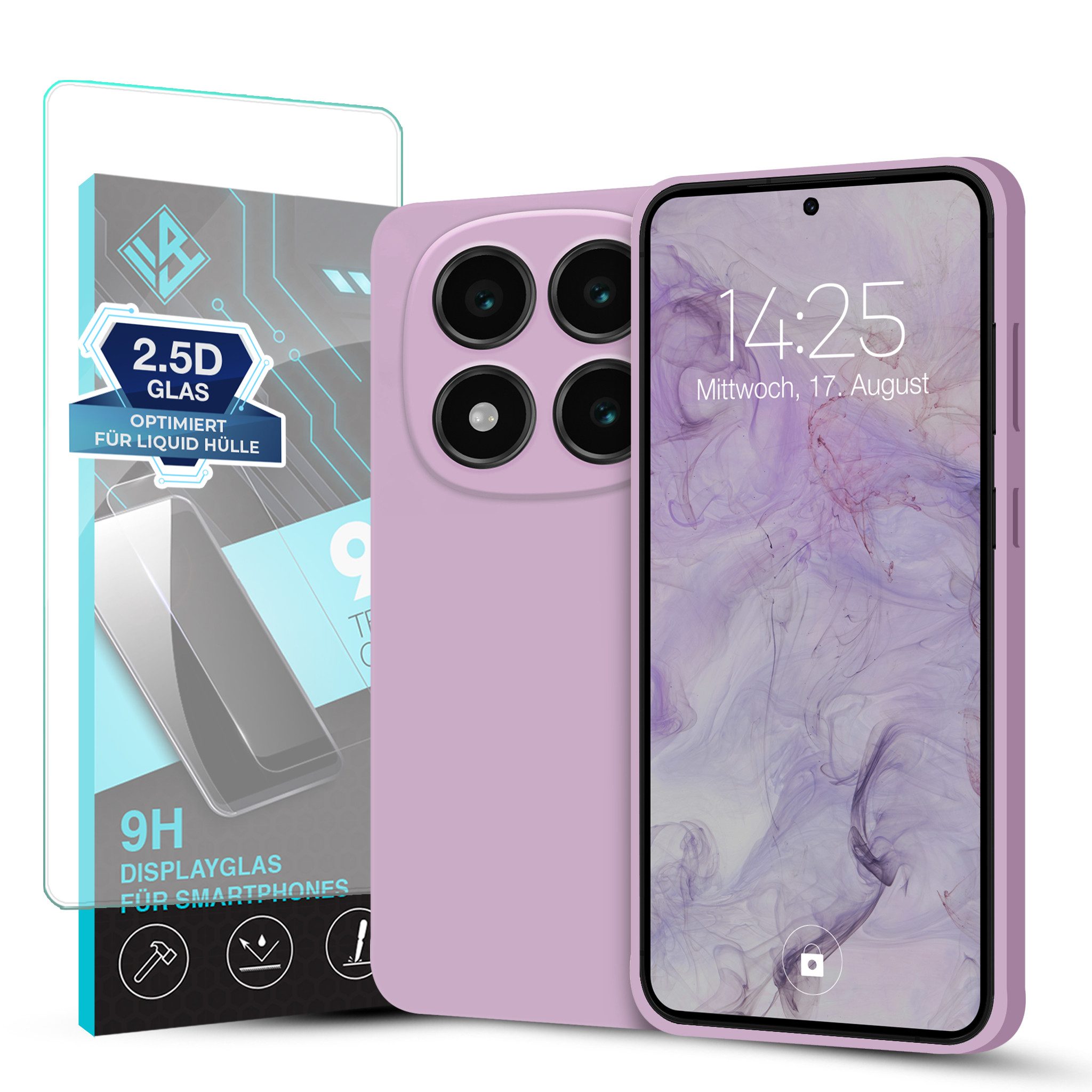 Tec-Expert Handyhülle SoftGrip Cover Hülle für Xiaomi Redmi Note 14 Pro 6.67 Zoll, 6.67, Handy Case Bumper integrierter Kameraschutz flexibel