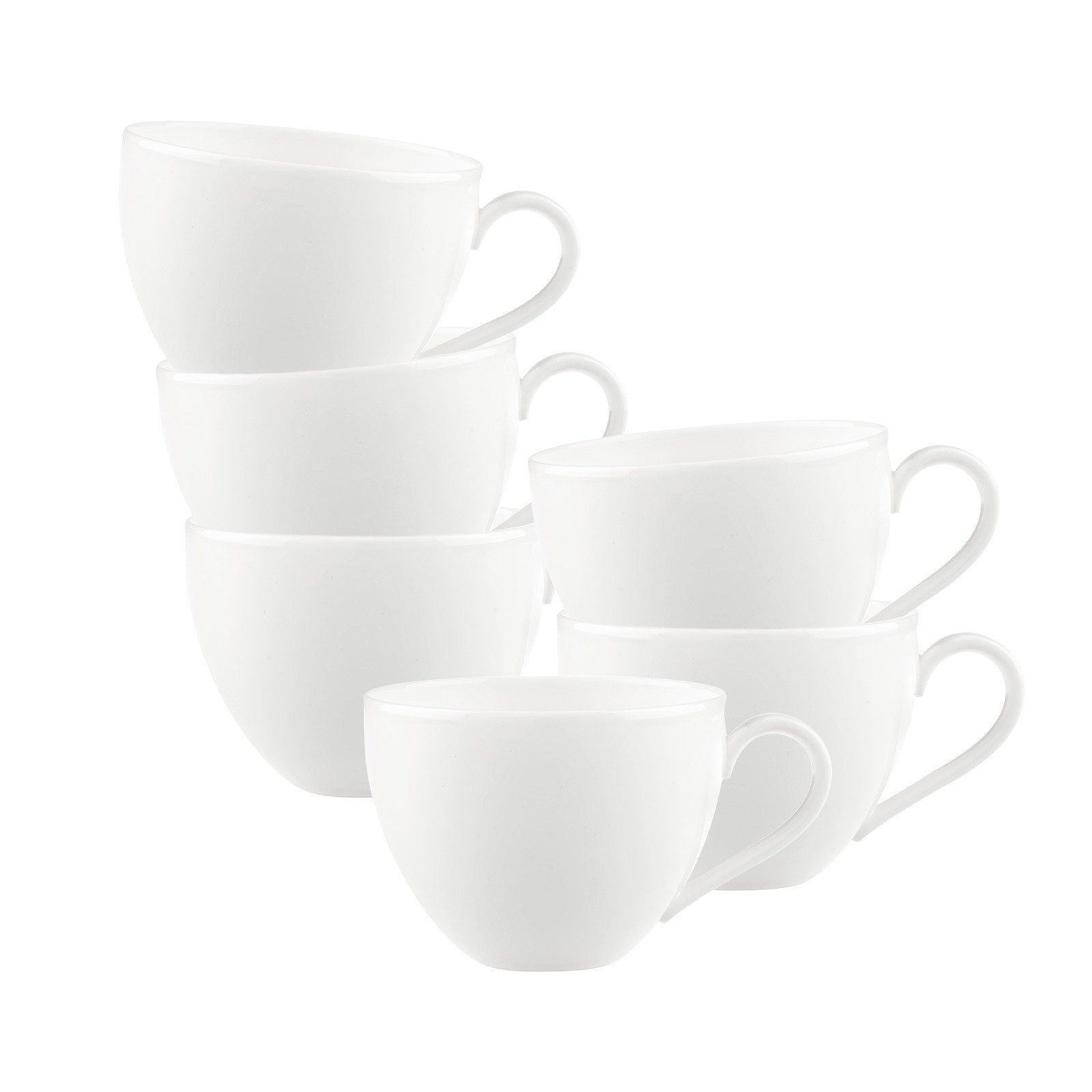 Villeroy & Boch Tasse Anmut Kaffeetassen 150 ml 6er Set, 6-tlg., Porzellan
