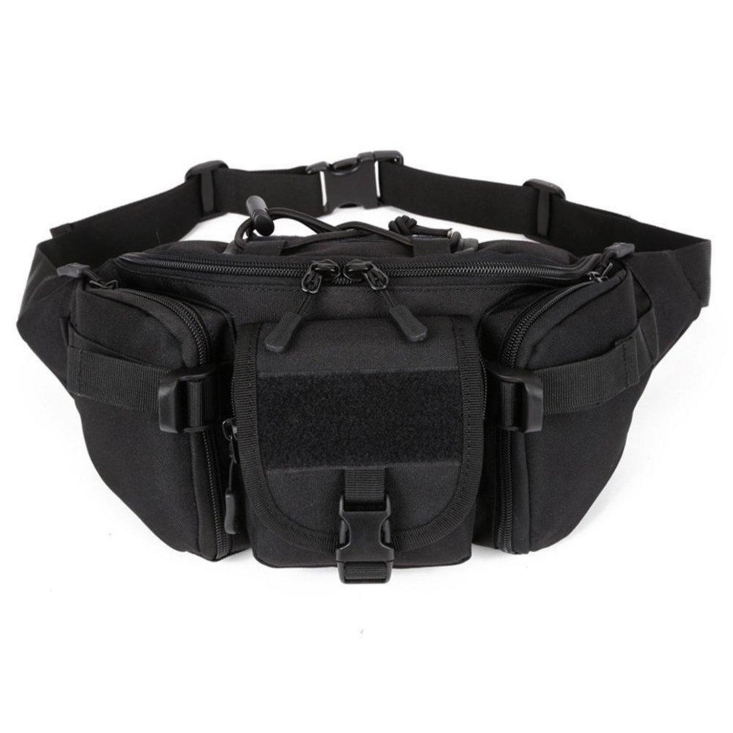 Bauchtasche Hüfttasche Tactical Fanny Pack Military Outdoor Camping S Schwarz