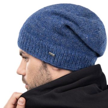 McRon Beanie Wollmütze Modell Lisa gefüttert mit Fleece, hoher Schurwollanteil