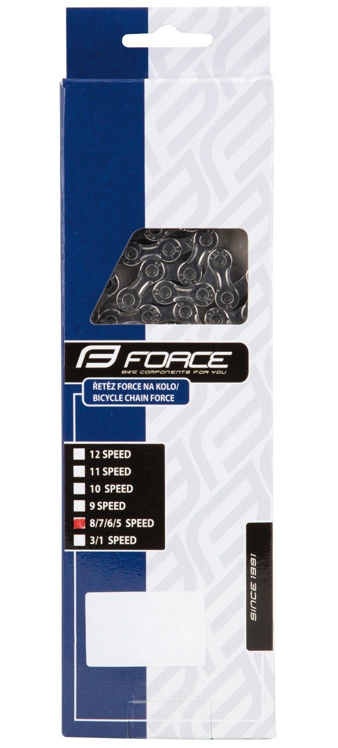 FORCE Fahrradkette speed. chain 8 silver FORCE/PYC P8001