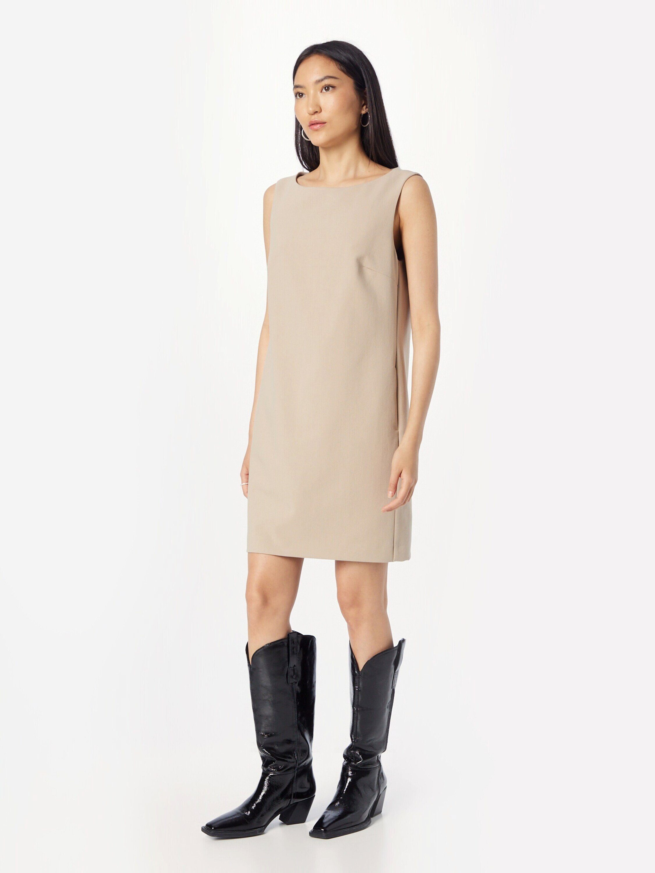 Plain/ohne Comma Sommerkleid Details brown (1-tlg)