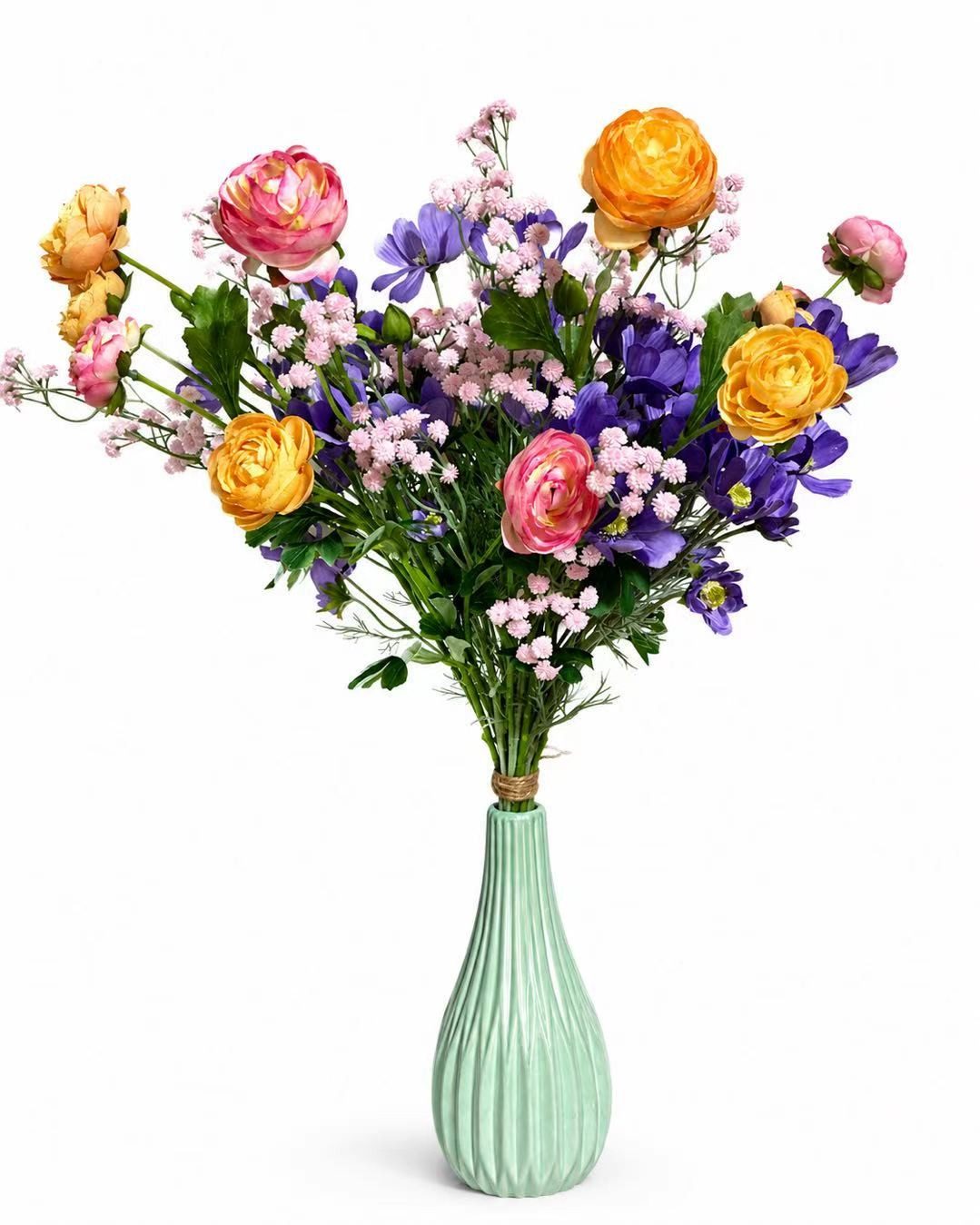Kunstblumenstrauß SUMMER farbenfroher Blumenstrauß 55 cm, 2474U, Höhe 55 cm