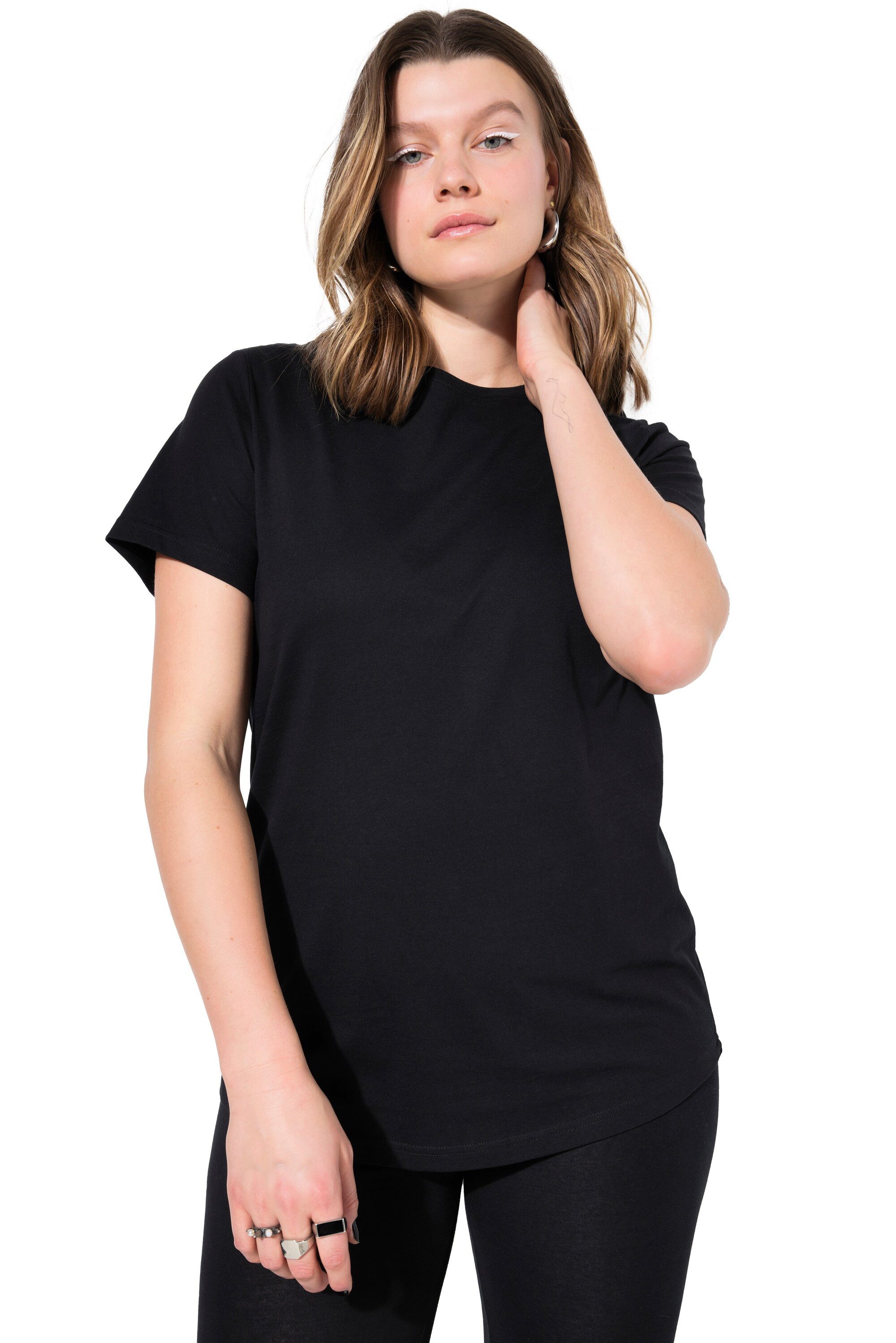 Studio Untold Longshirt T-shirt Rundhals Halbarm Doppelpack (2-tlg)