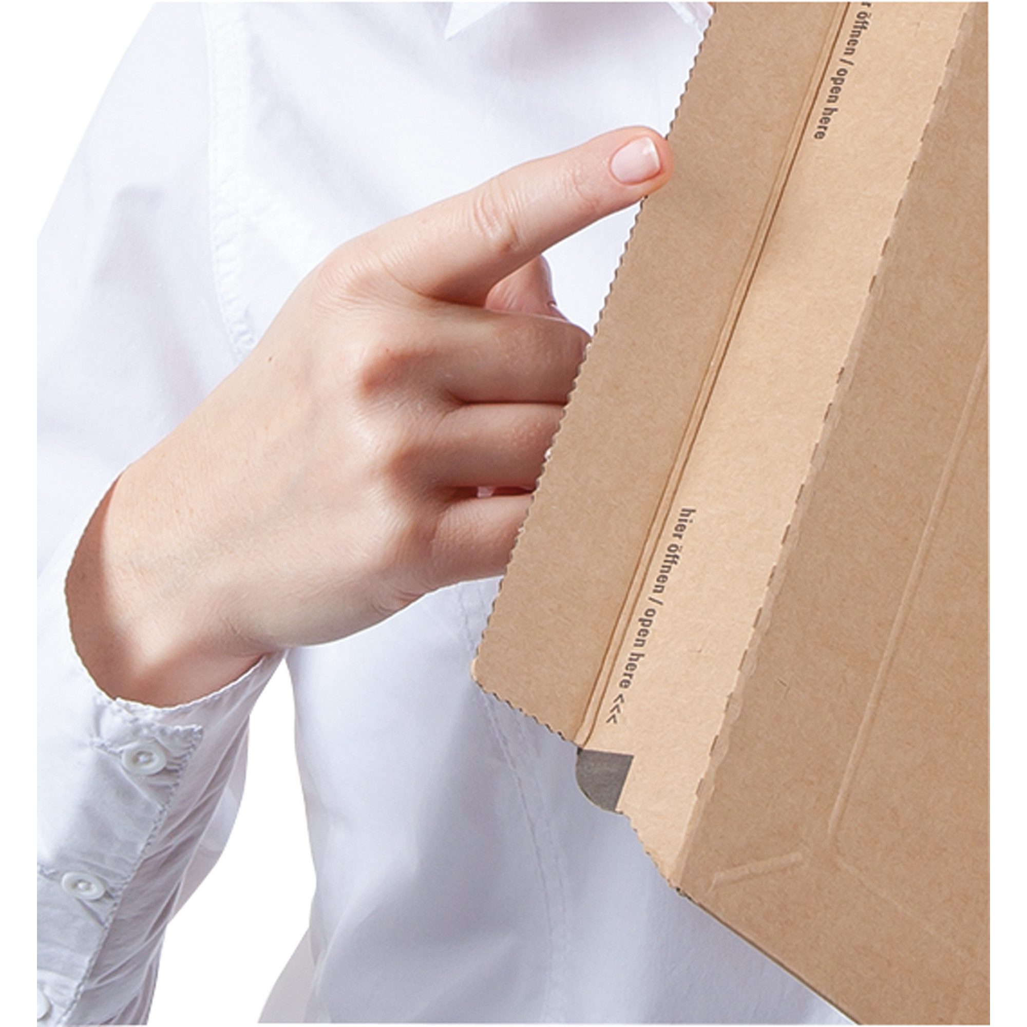 COLOMPAC Versandtasche Versandtasche Rigid Plus CP010.05 DIN A4+ selbstklebend Wellpappe brau