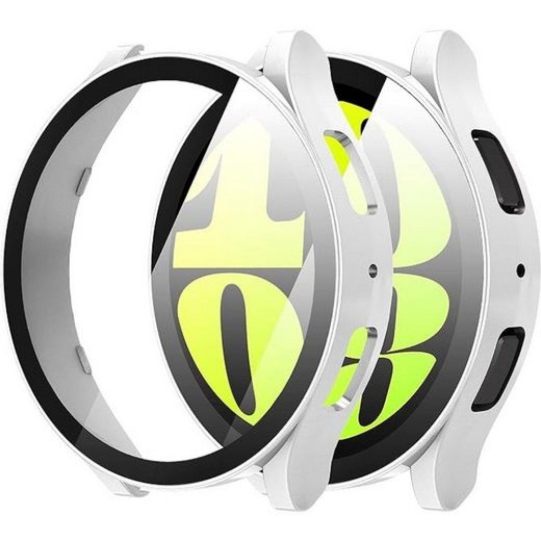 Smartwatch-Hülle 2X Hülle für Samsung Galaxy Watch 6 40mm / 44mm Schutzglas Case Tasche