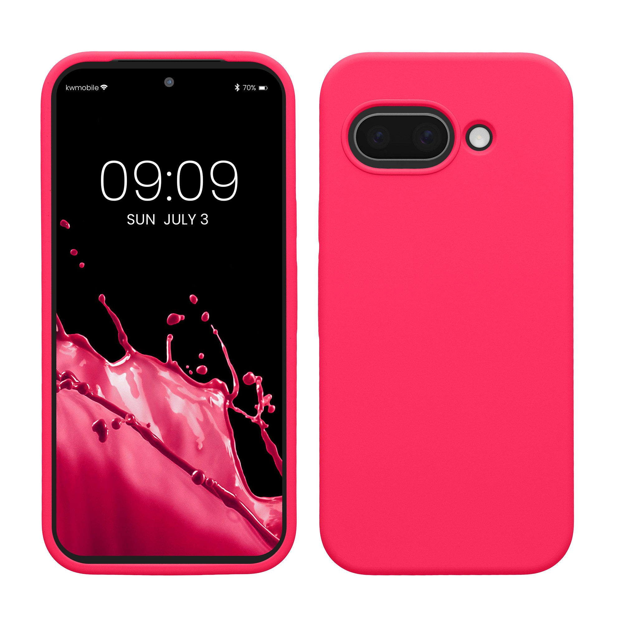 kwmobile Handyhülle Hülle für Google Pixel 9a, Hülle Silikon gummiert - Handyhülle - Handy Case Cover