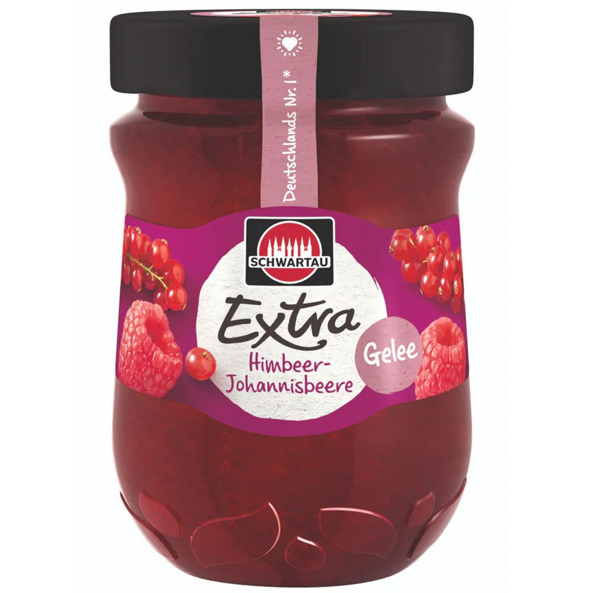 SCHWARTAU Fruchtaufstrich, Schwartau Extra Himbeer Johannisbeer Fruchtaufstrich Gelee vegan 340g
