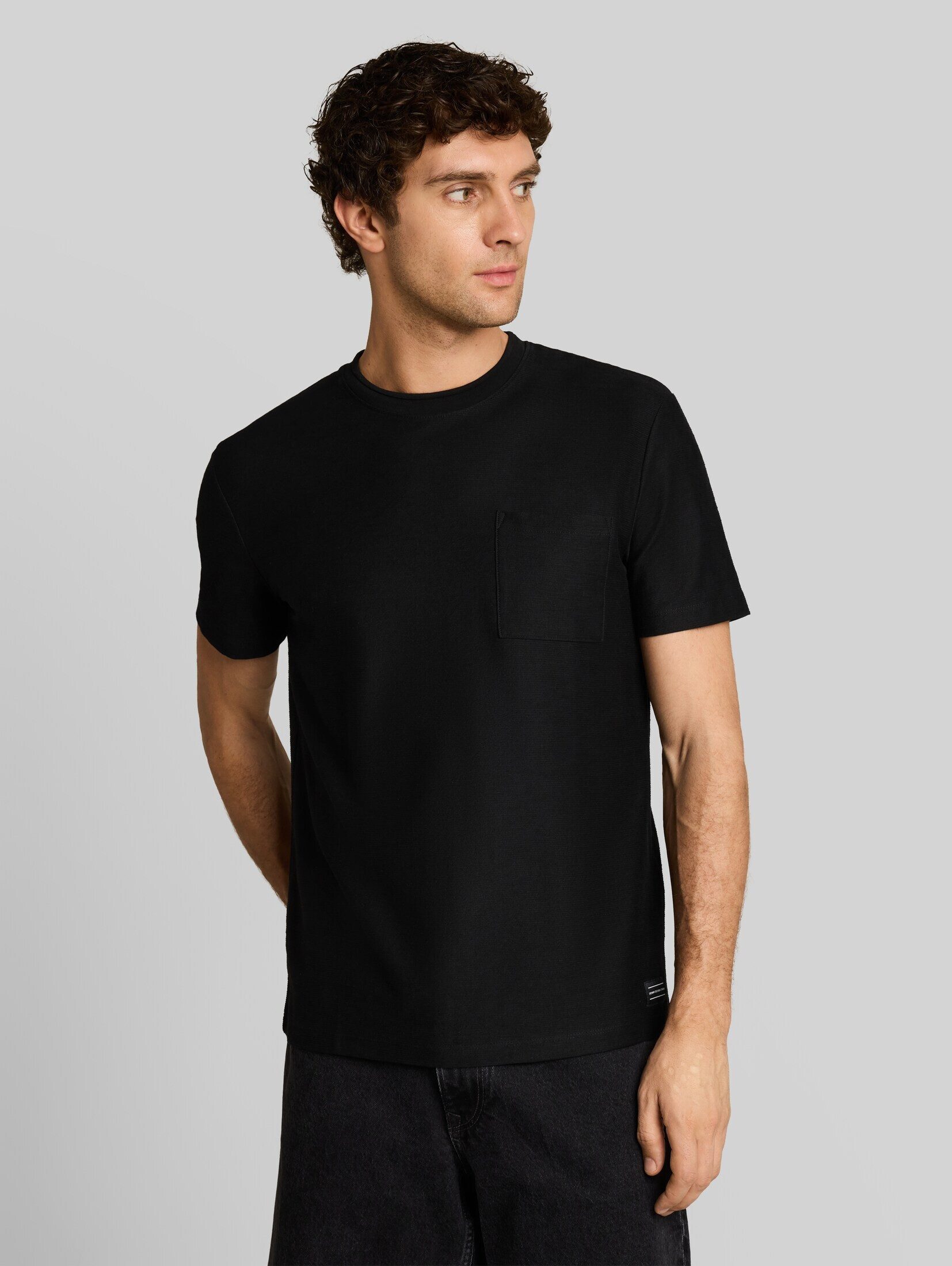 TOM TAILOR Denim T-Shirt T-Shirt (im Einserpack) T-Shirt mit Brusttasche