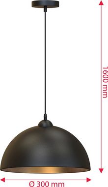 B.K.Licht Pendelleuchte Auriga, ohne Leuchtmittel, LED Design Hängelampe schwarz-gold Hänge-Leuchte Küche Deckenlampe E27