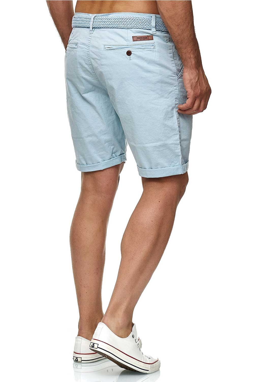 INDICODE Shorts Herren kurze Hose mit Gürtel - Conor - Aus Baumwolle - Regular Fit Freizeithose - Sportlich eleganter Look - Bequemes Stretch Material – Bild 4 von 4