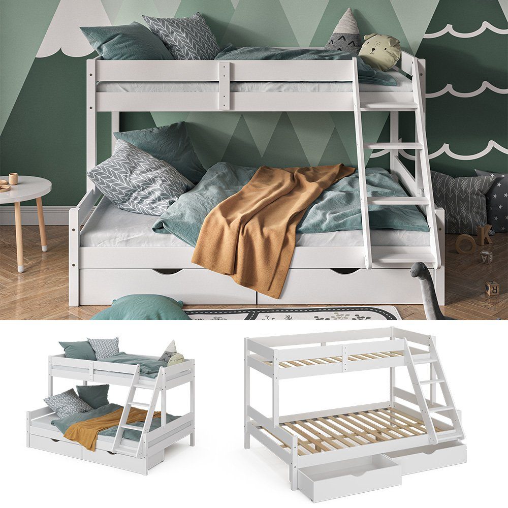 VitaliSpa® Etagenbett Everest, Weiß, 140x200 / günstig online kaufen