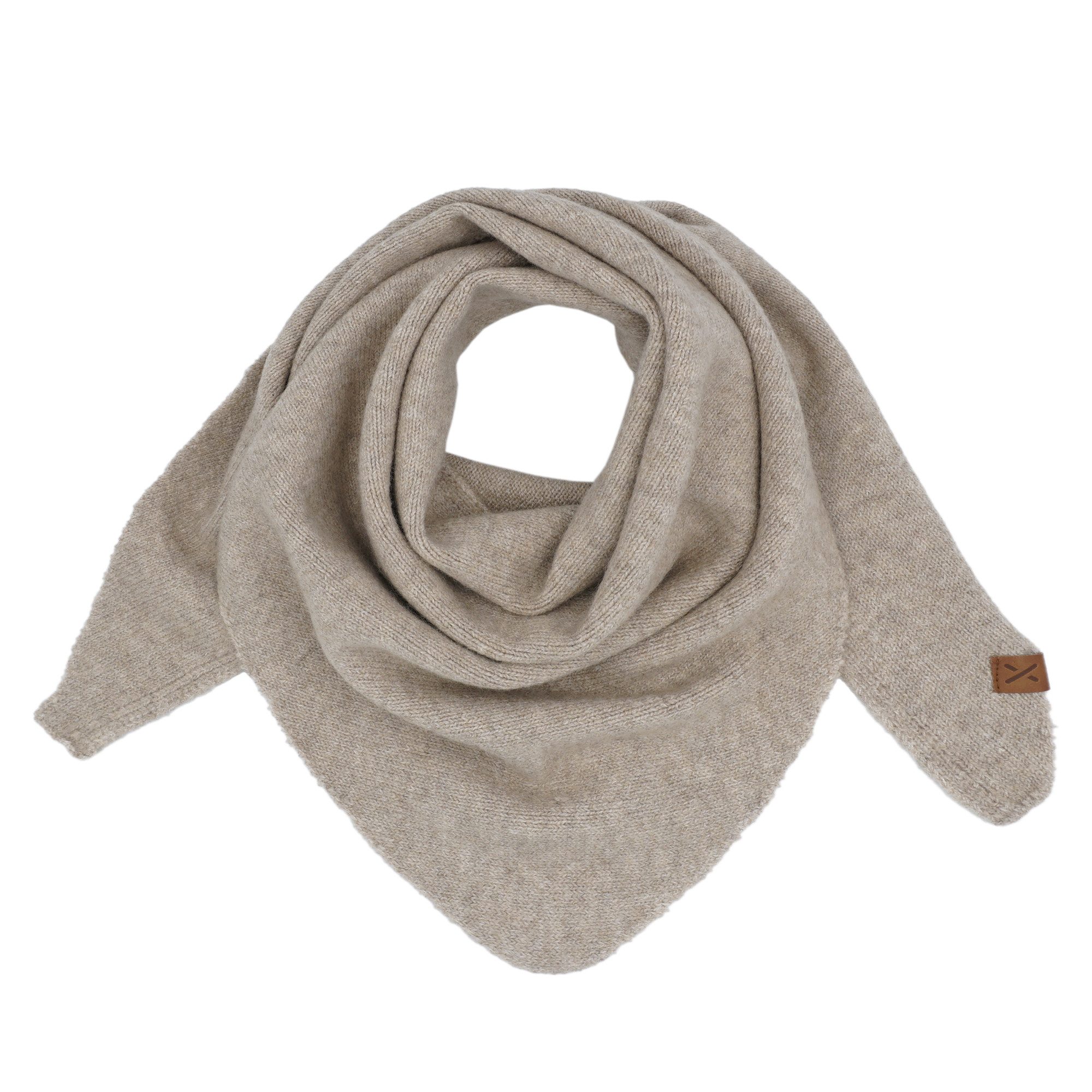 MAXIMO Dreieckstuch, Feinstrick, weiches Material, meliert, basic, bequem