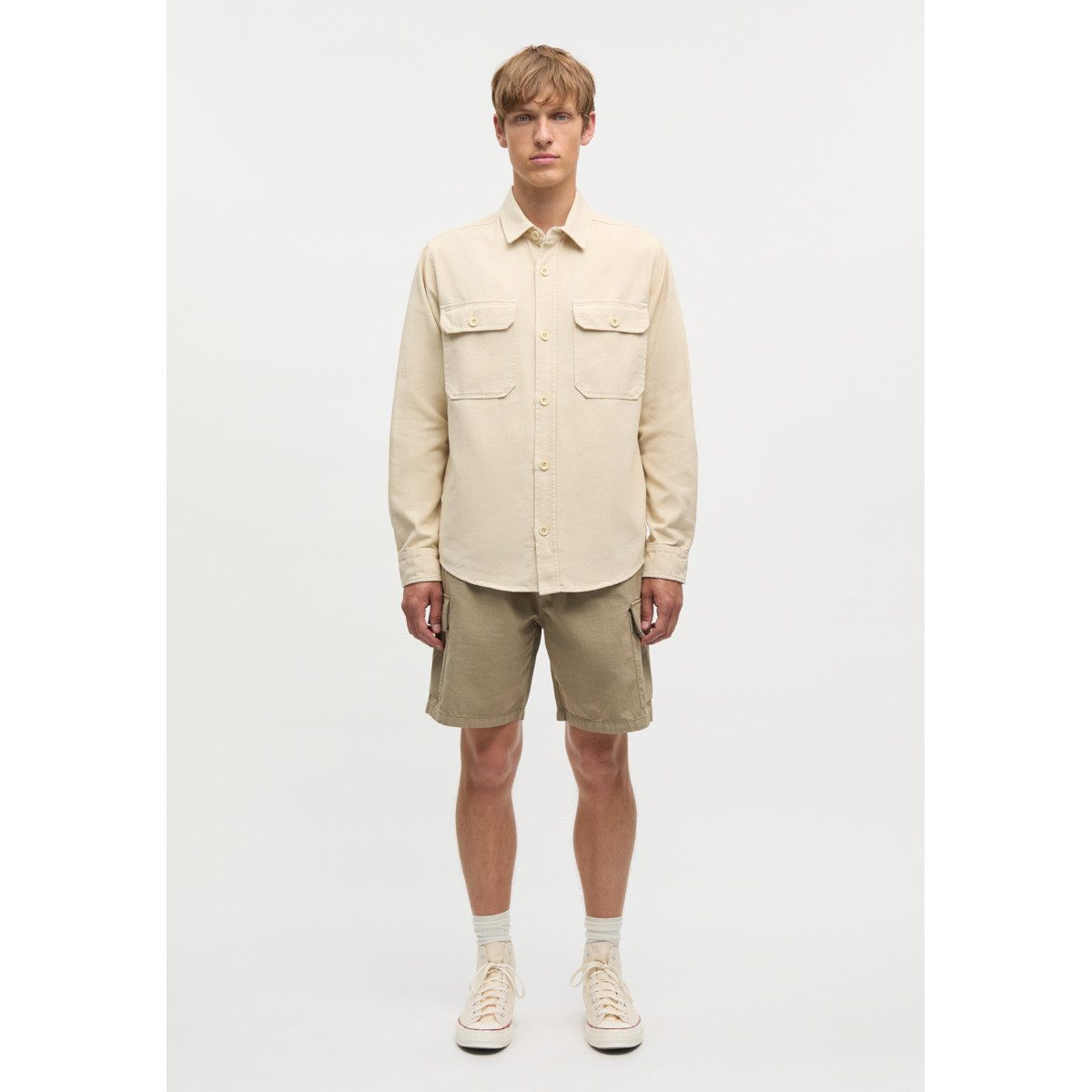 MADS NORGAARD COPENHAGEN Langarmhemd Dyed Canvas Skyler Herren Klamotte, Dress, Business, Freizeithemd, Anzug
