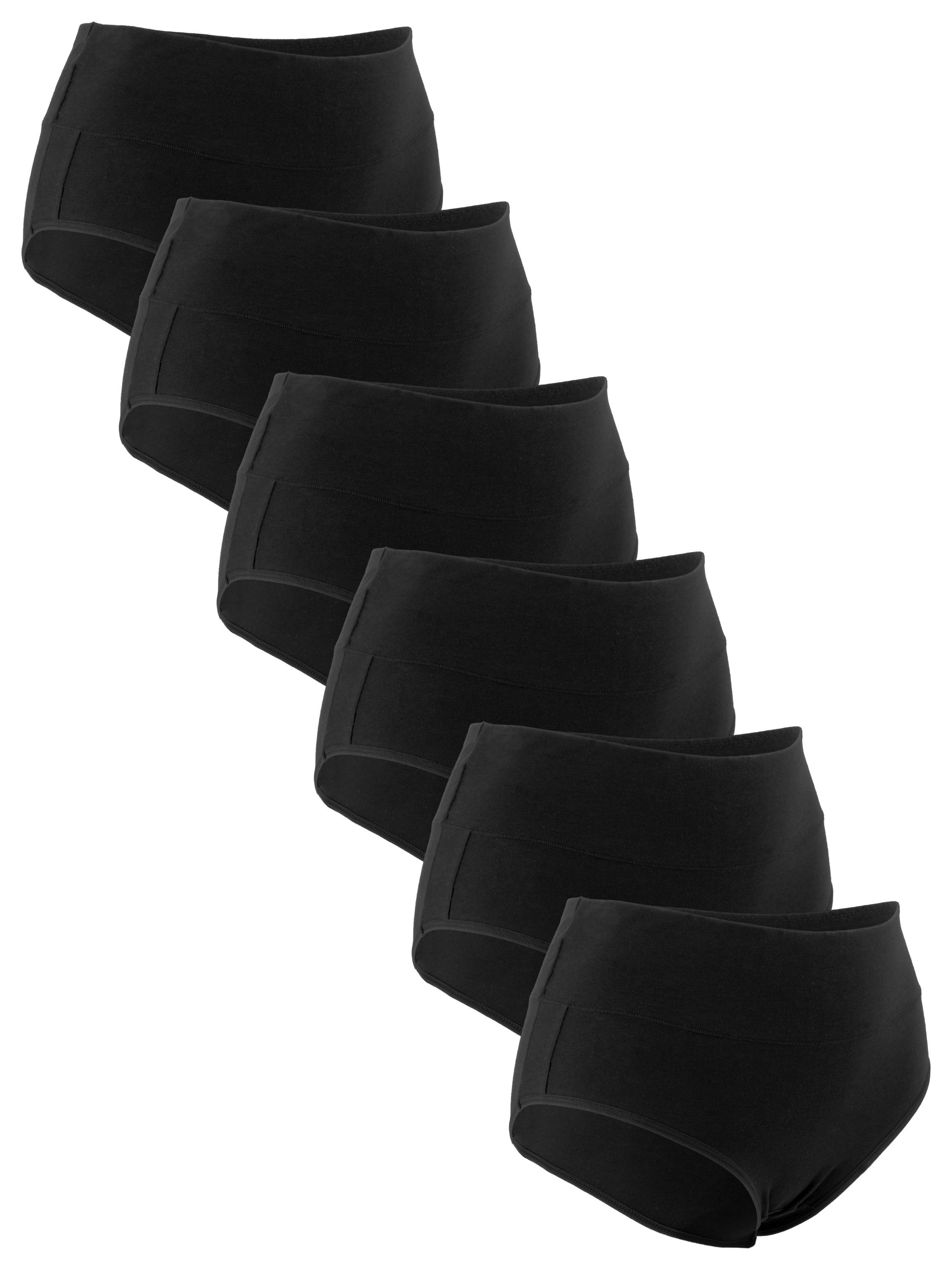 Fabio Farini Panty Frauen Unterhosen - High-Waist Damen Slip mit bequemem Bund (Packung, 6-St) im sportlich modernen Design