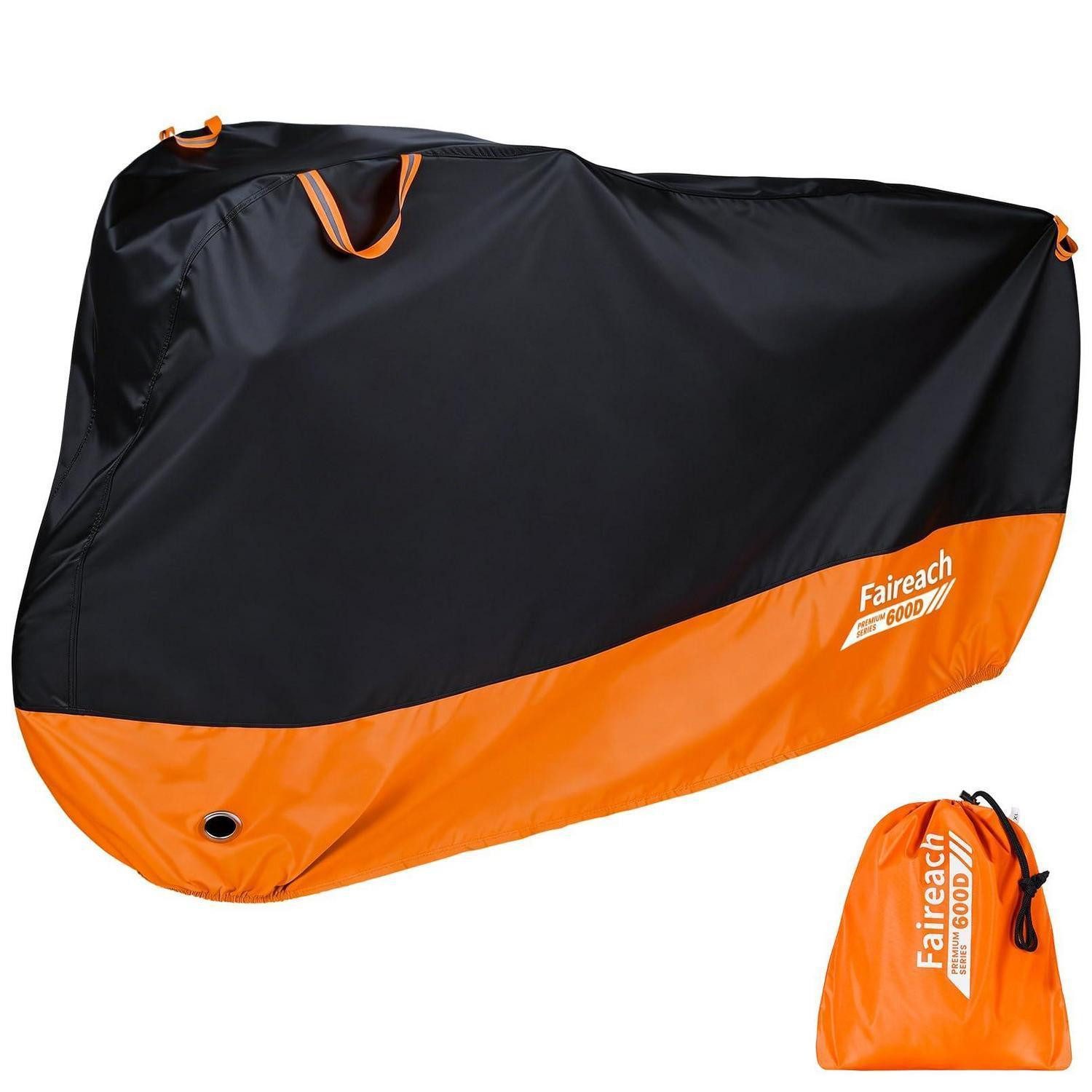 LuxusKollektion Abdeckhaube Fahrradabdeckung Orange Medium 600D Oxford