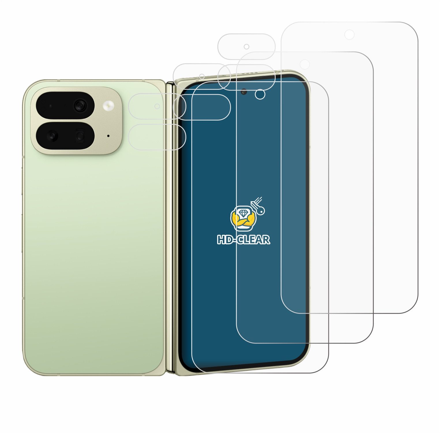 BROTECT Displayschutzfolie Schutzfolie für Google Pixel 10 Pro Fold (Display+Kamera), 6 Stück, Displayschutz Schutz Folie Klar Transparent